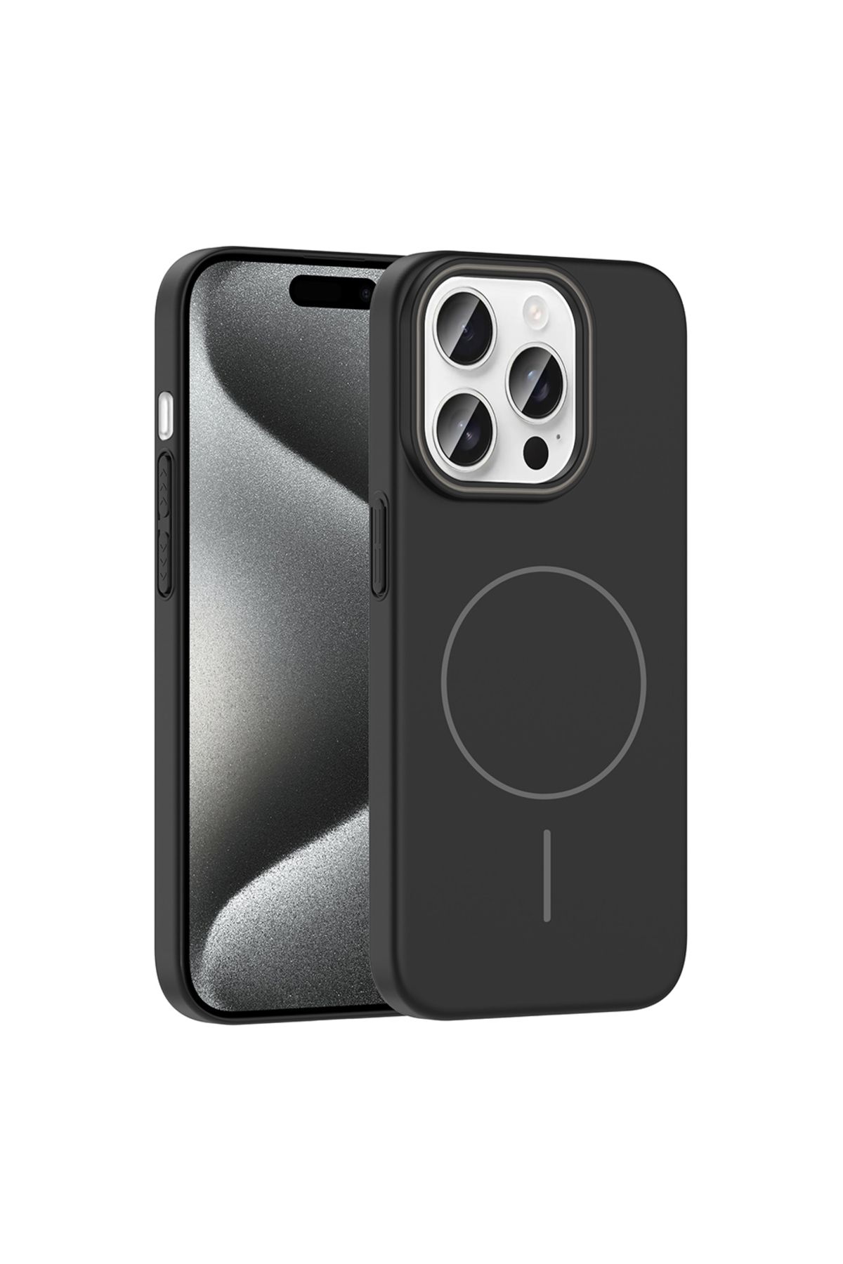 ELSAH iPhone 15 Pro Max Uyumlu Kılıf Magsafe Şarj Özellikli Lunora Minimal Şıklık, Zarif Kapak