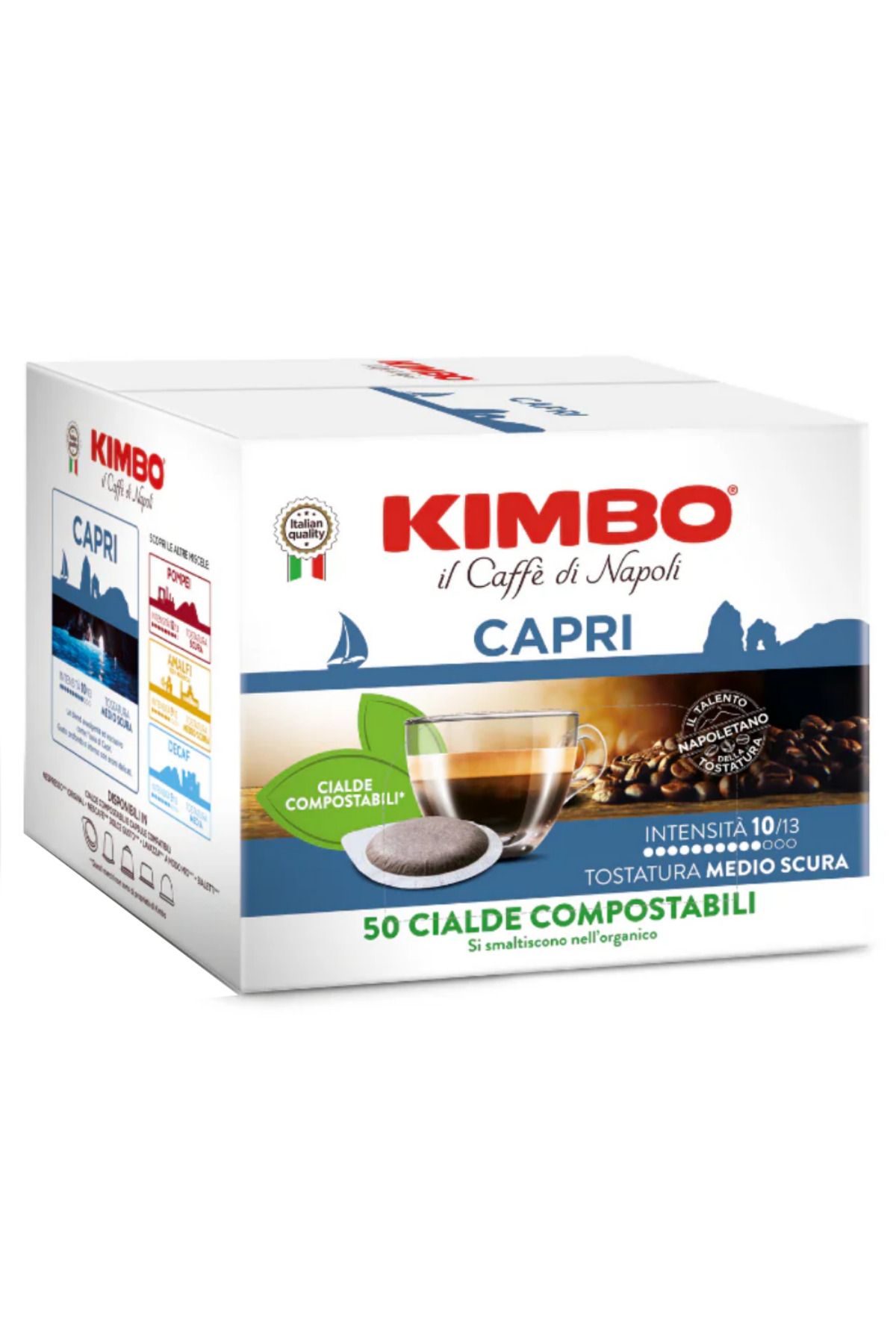 Kimbo Cialde Capri Yassı Pod Uyumlu Kapsül Kahve (50'li Kutuda)