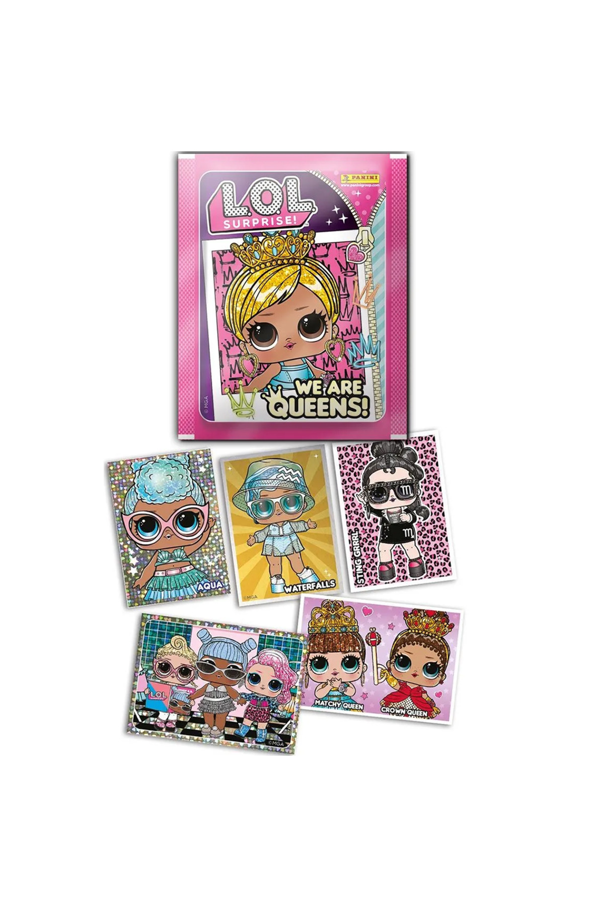 Panini L.O.L Surprise! We are Queens! Sticker Collection Sticker Albümü+ 1 Kutu (36 Paket Sticker) Set fotoğrafı 5 (önizleme)