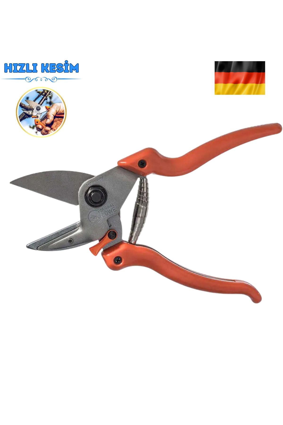 löwe-Pruning Shears 6104 Standard Handle Fast Cutting Professional Scissors - Made in Germany 2
