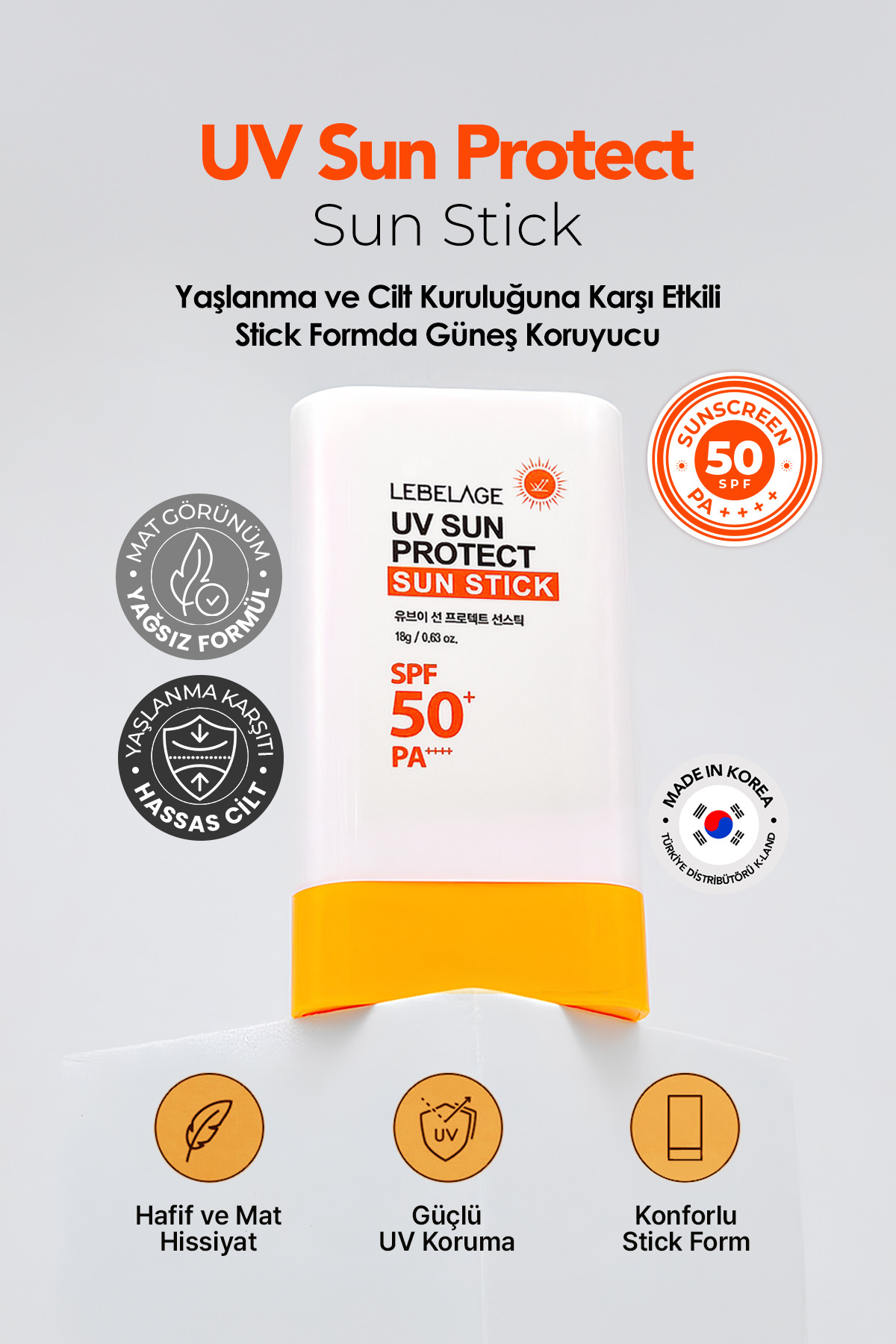 استیک ضد آفتاب لبلاژ مدل UV Sun Protect SPF 50+ PA ++++ — 8809331319100 — تصویر 2 از 5