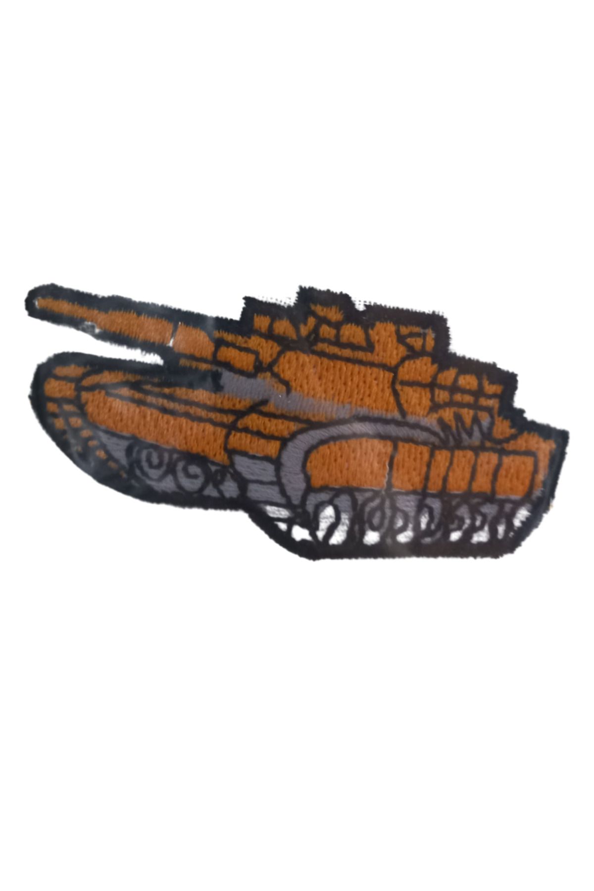 OK AKSESUAR Aplike Ütü İle Yapışan Tank Turuncu Arma 4x3 cm