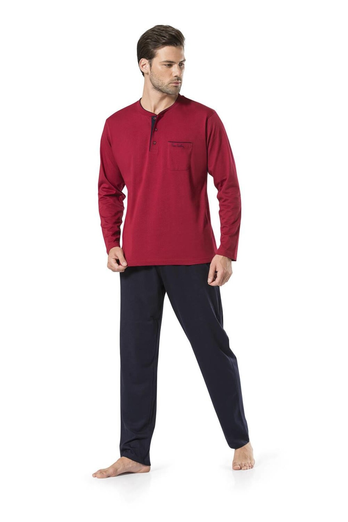 ست گرمکن ورزشی مردانه راسته فاق نرمال آستین بلند | پیر کاردین Pierre Cardin TYC00528045421 - تصویر 2