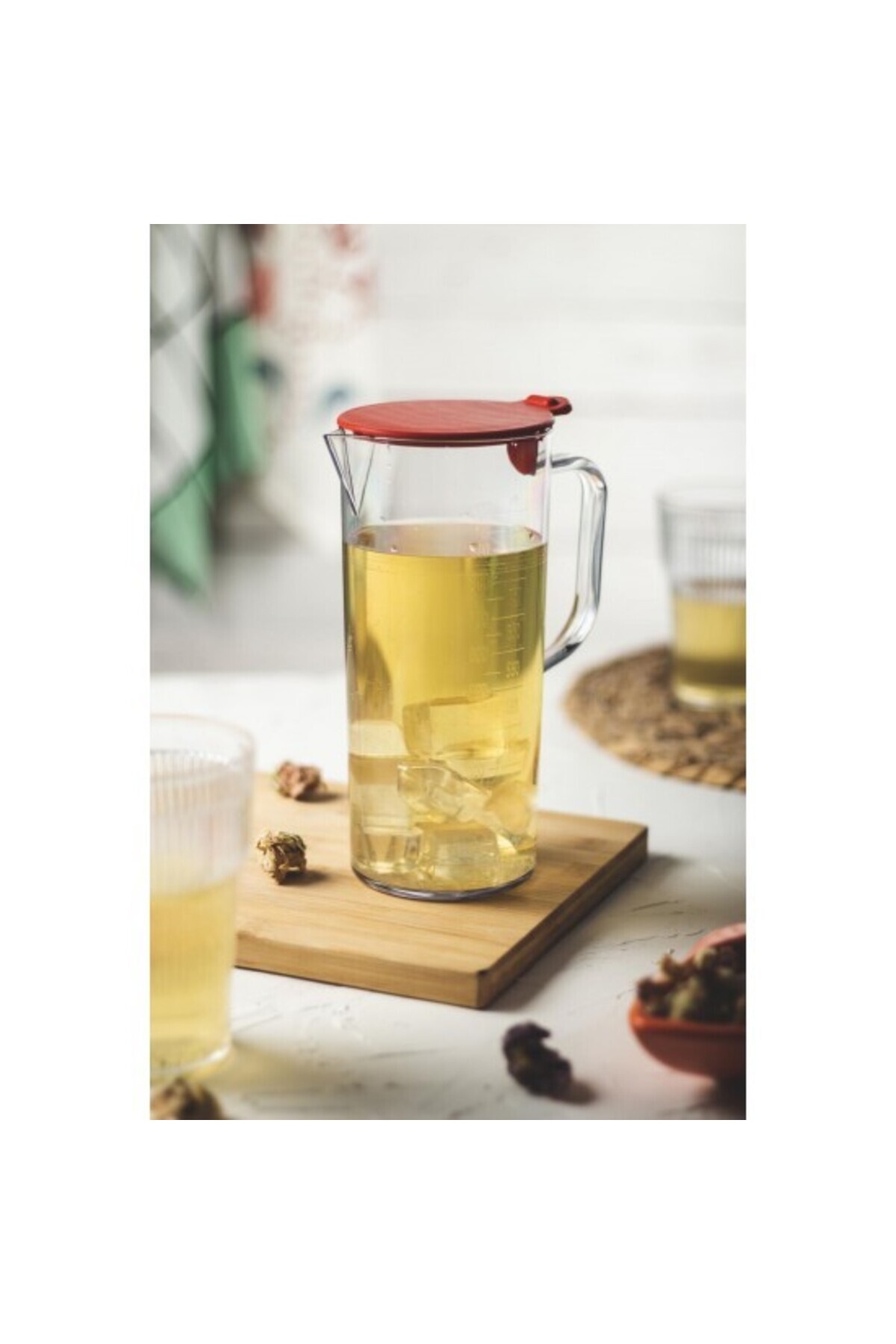 Depa-1 Lt Acrylic Jug and Measuring Cup - Fits in the Refrigerator Door and Shelf 1