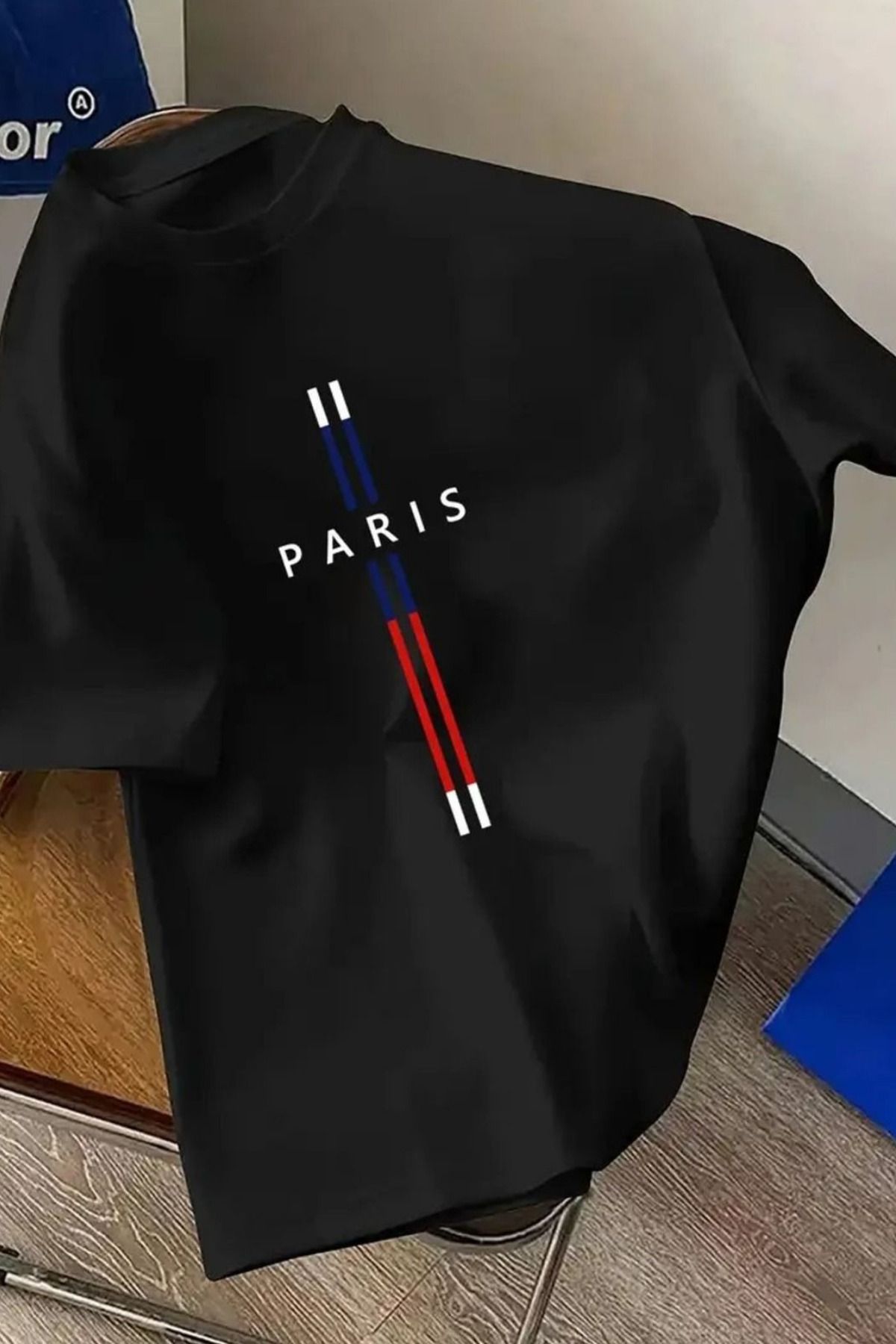 JoneBase Unisex PARIS Baskılı Oversize  %100 Pamuk T-shirt