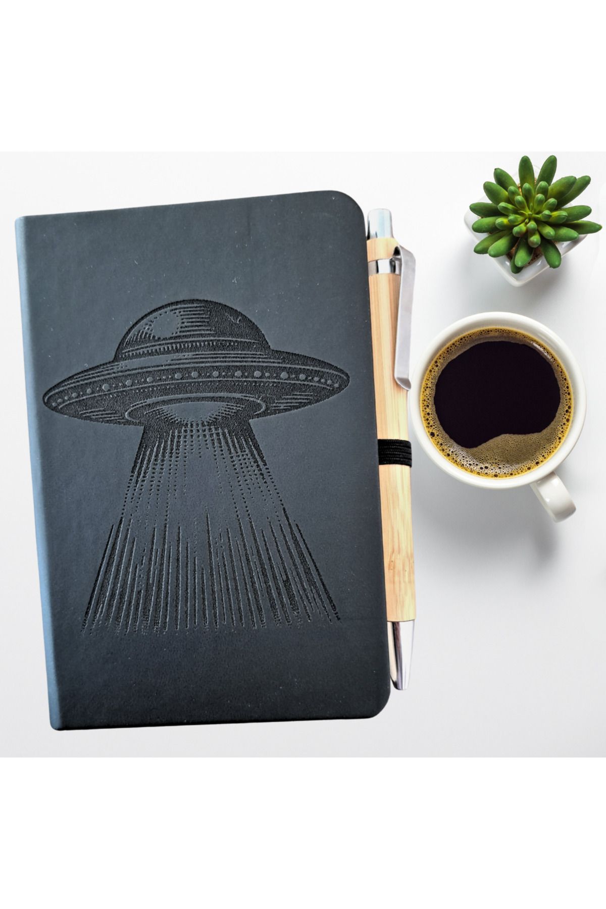 AE UMUT Ufo Temalı Defter-Bambu Kalem Seti