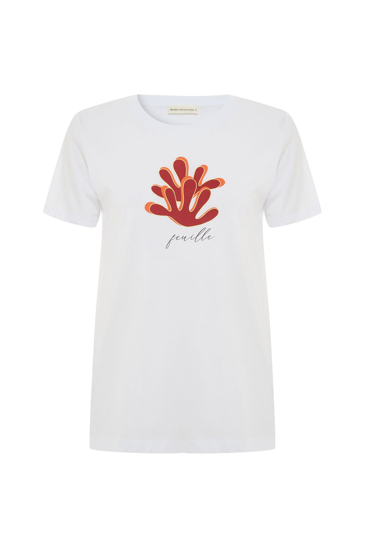 Mudo BASKILI BİSİKLET YAKA T-SHIRT