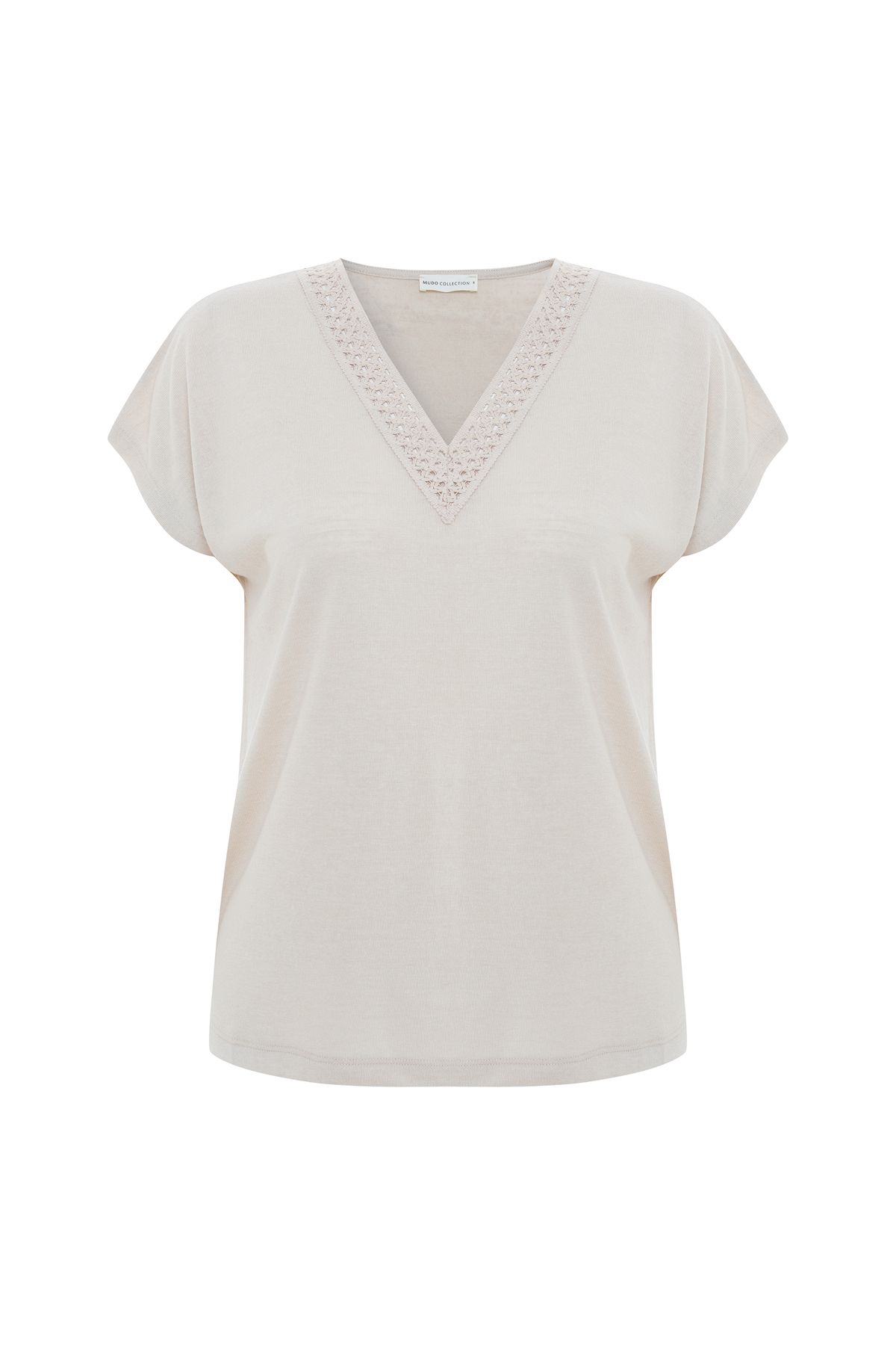 Mudo DETAYLI V YAKA T-SHIRT