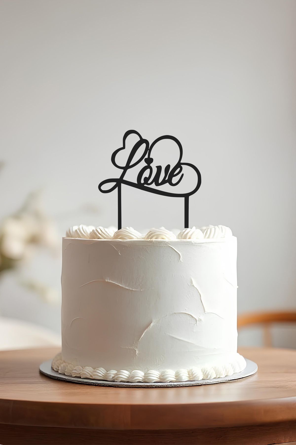 oalpo 3 Love Doğum Günü Pastası Kürdanı, Pasta Süsü, Yeniden Kullanılabilir
