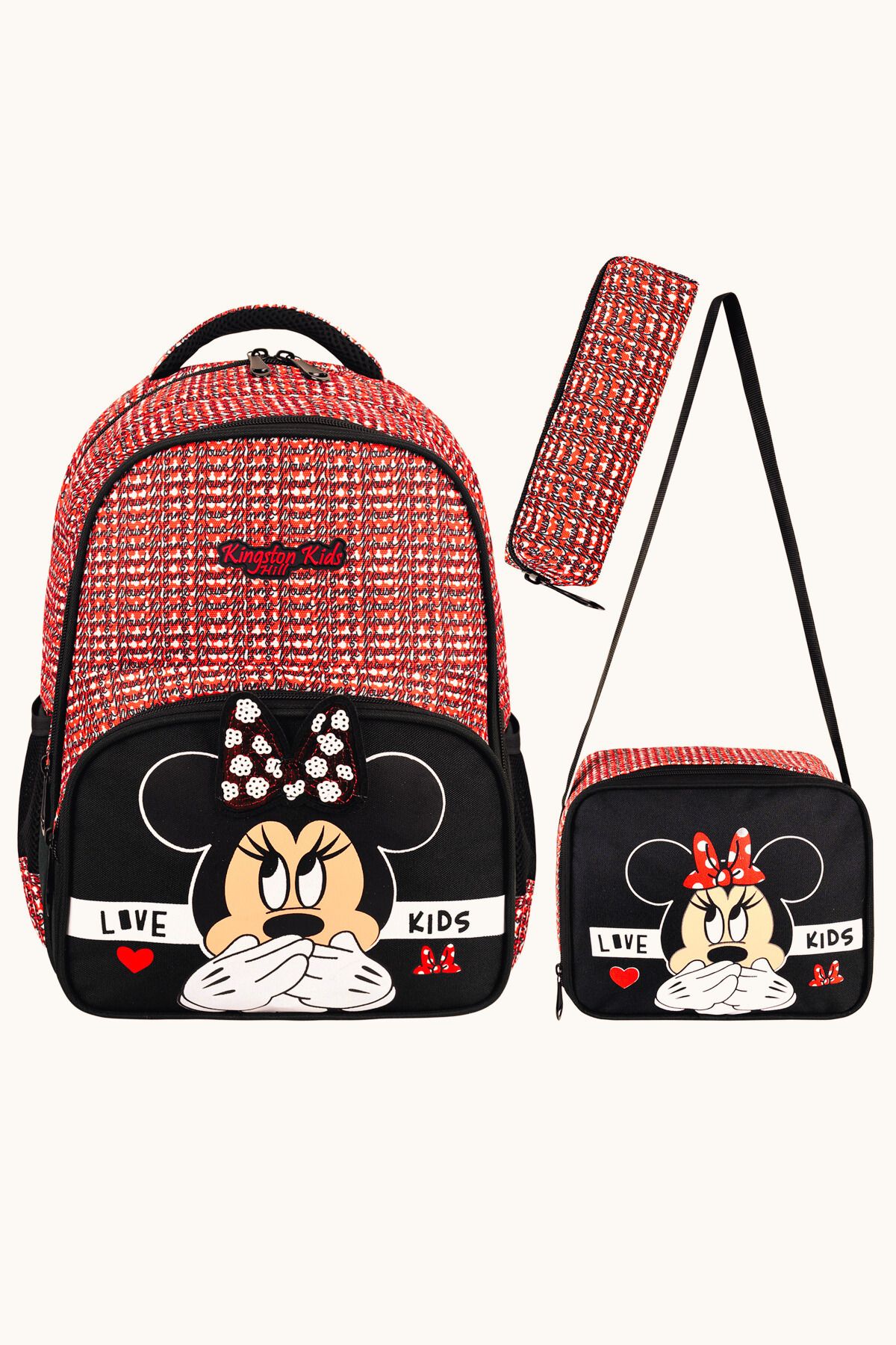Kingston Hill Set De 3 Ghiozdane Pentru Școala Primară Minnie Mouse (ghiozdan + Nutriție Termică + Suport Pentru Stilou) Femeie - One Size