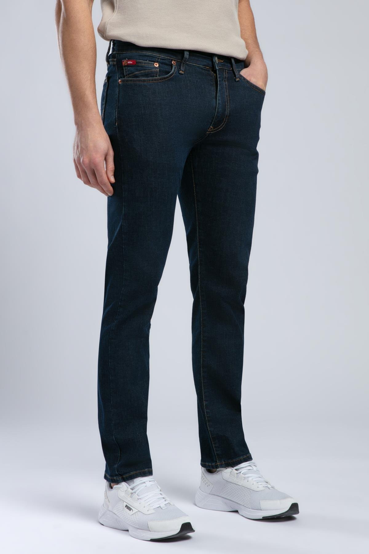 Lee Cooper Harry Erkek Straıght Normal Kesim Normal Bel Düz Paça Jean Pantolon Mavi görsel 2