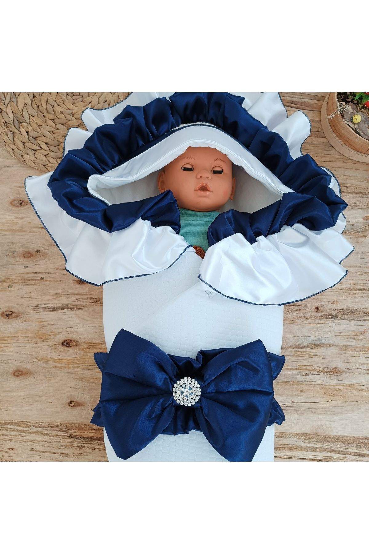 Tomuycuk Kız Erkek Bebek Battaniyesi Kundağı %100 Pamuklu Doğal Organik Uyku Hastane Çıkısı Yenidoğan fotoğrafı 4 (önizleme)