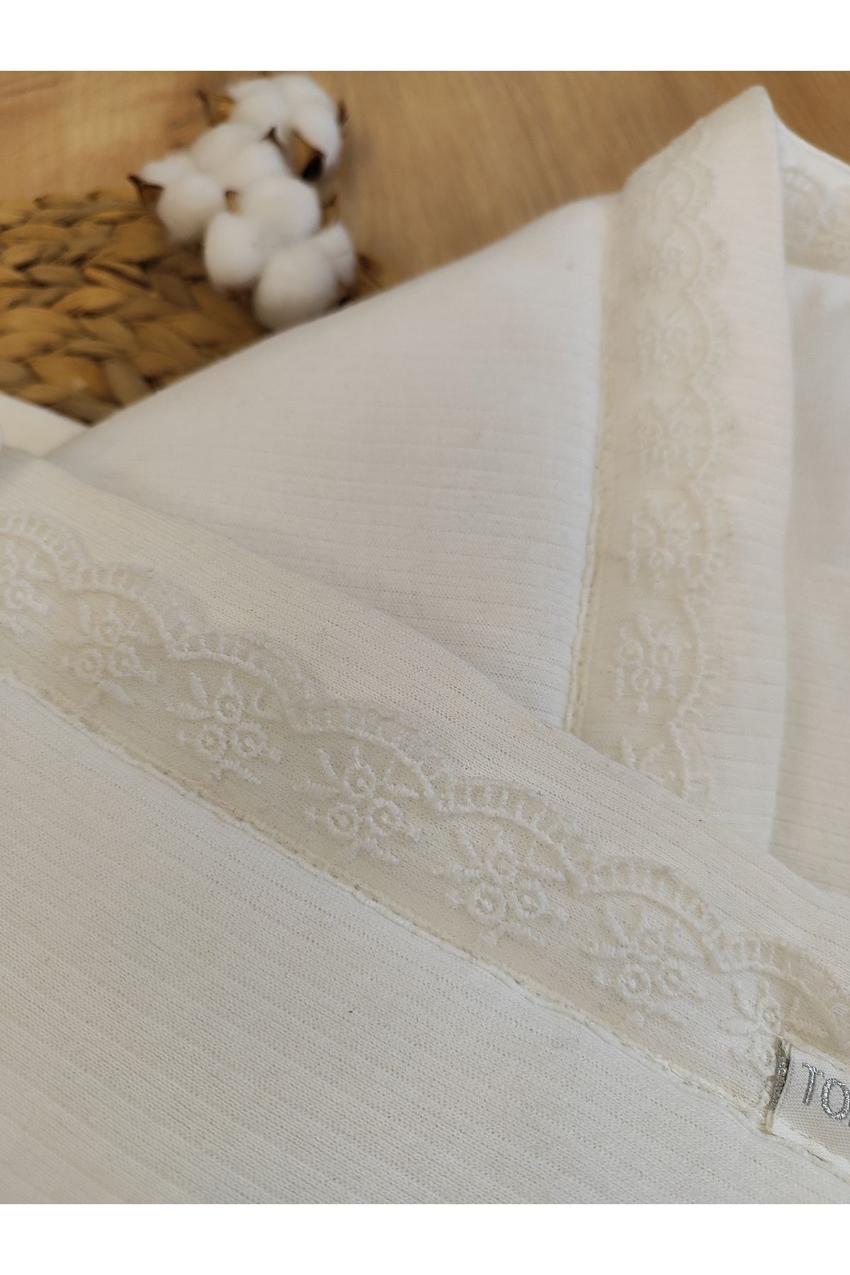 Tomuycuk Ekru Kız Erkek Bebek Battaniyesi Doğal Organik Uyku Kundağı Mevsimlik Hastane Çıkışı Yenidoğan fotoğrafı 7 (önizleme)