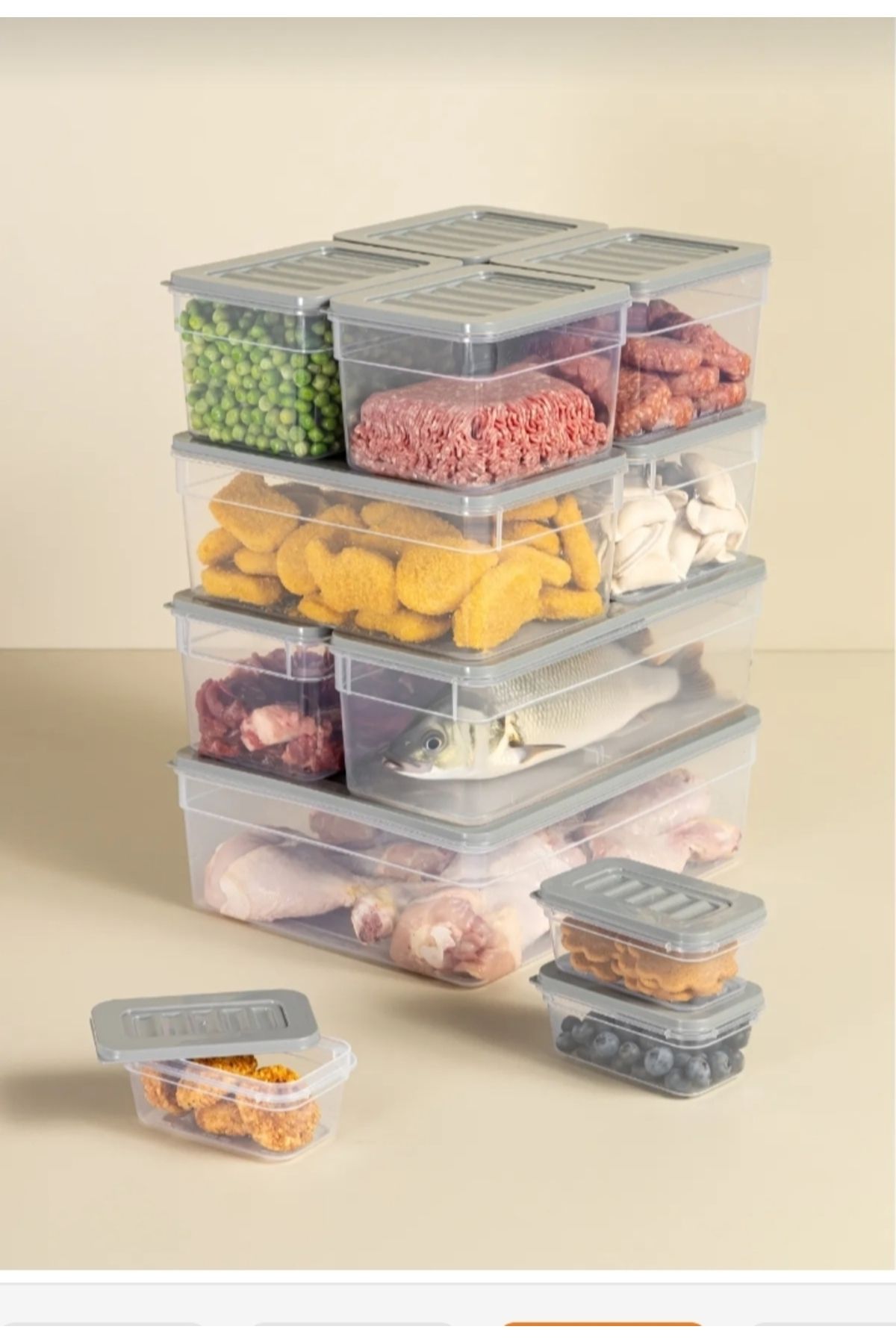 Soft Chef-Refrigerator Organizer Set Refrigerator Organizer Ice Box Storage Container Microwave Container 5
