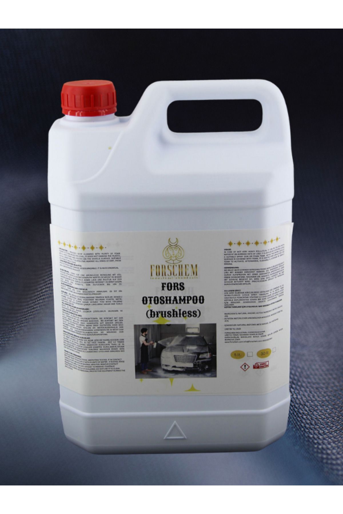 Forschem Industrial Chemicals Fors OtoShampoo 5 lt. Renkli Köpüklü Fırçasız Oto şampuanı