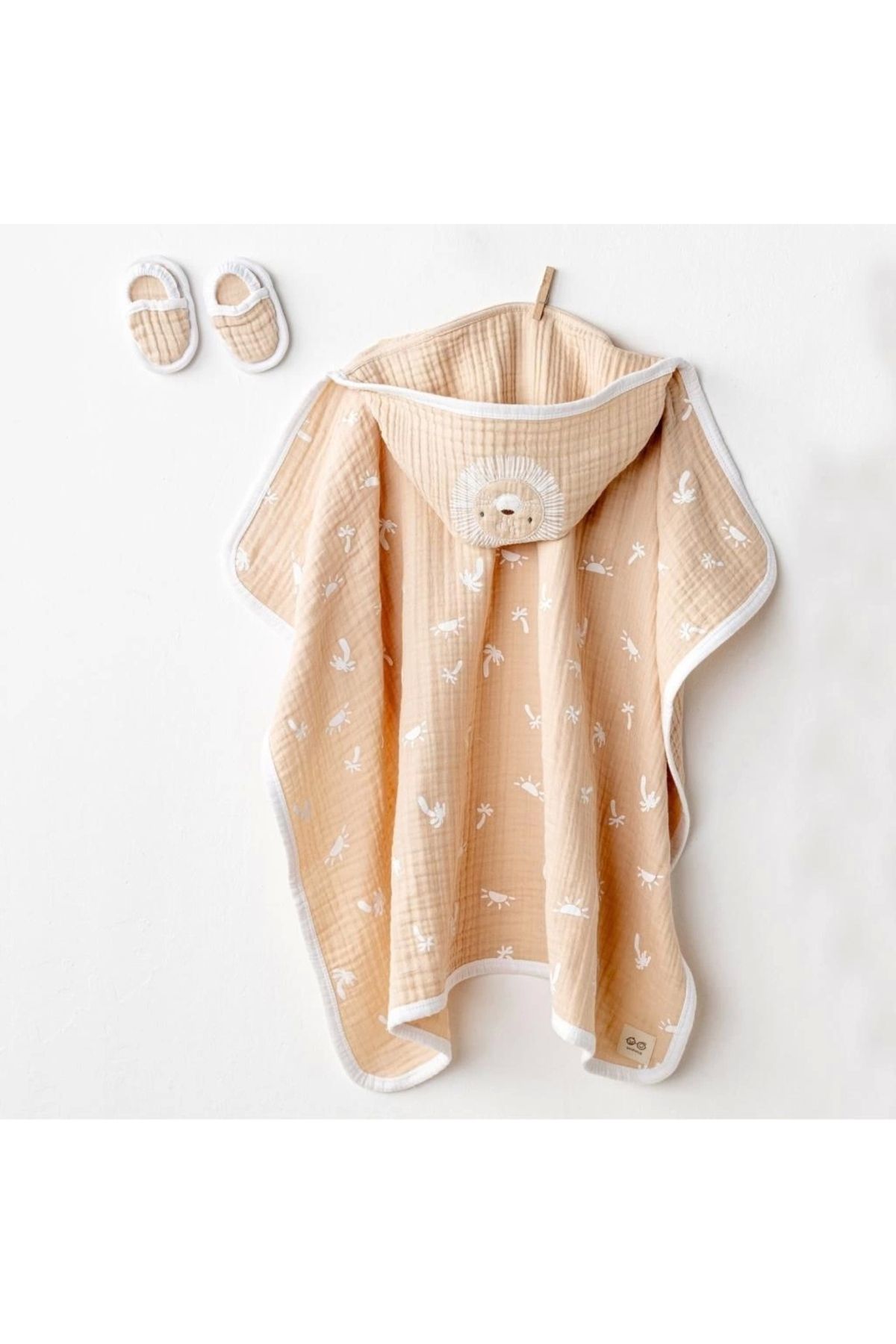 Finetoo Müslin Smil All Day 80x80 Havlu Set Beige Yumuşak ve Şık Tasarım