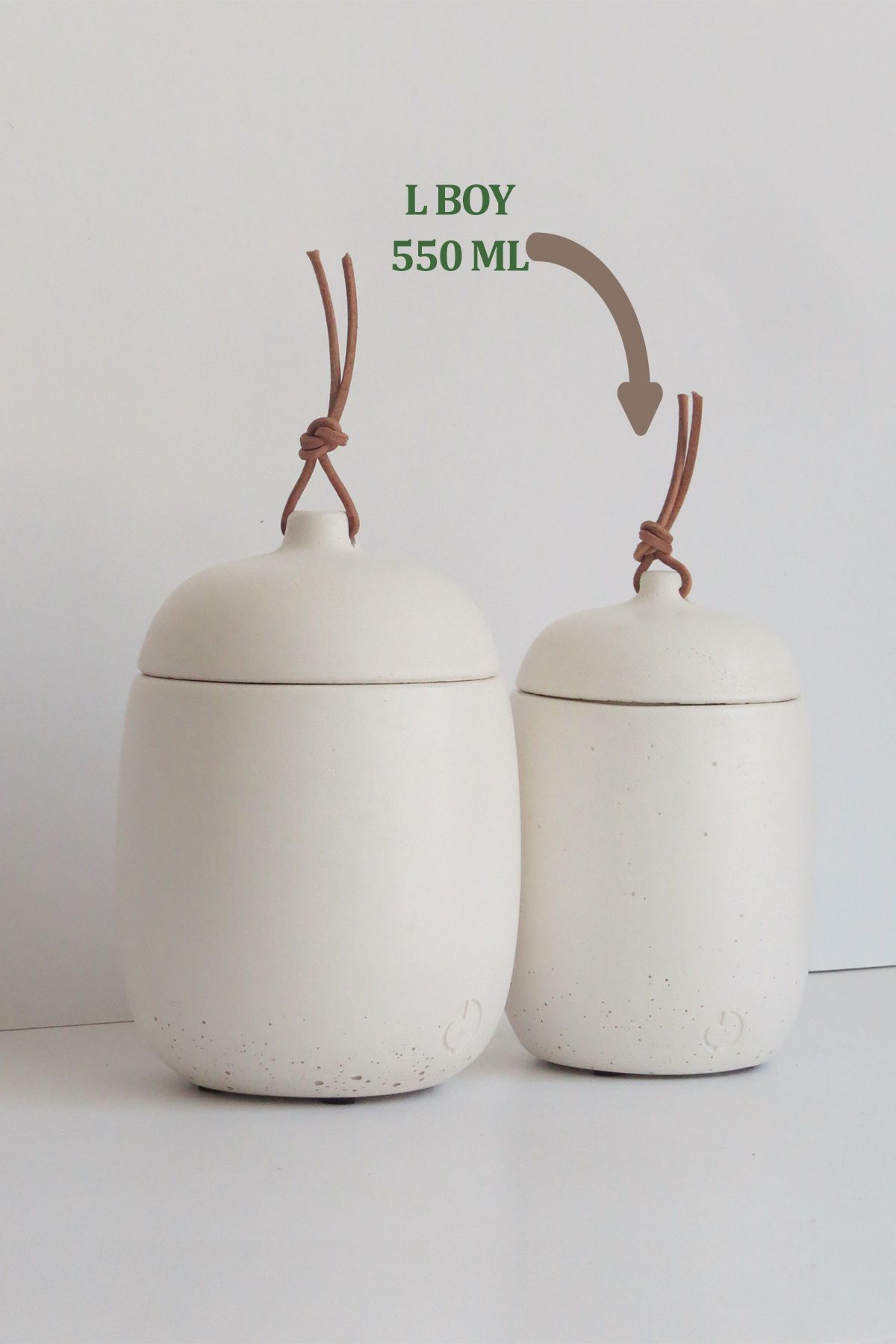 Ghogol Home-Rome L Countertop Concrete Storage Container - Jar 550 ml 7