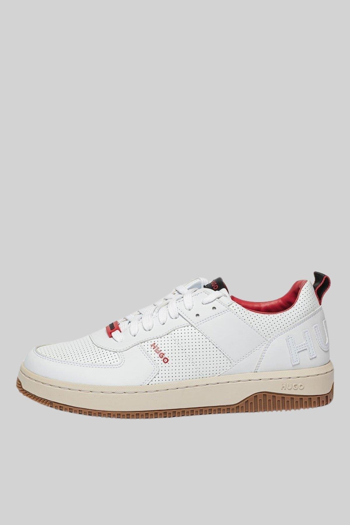 هوگو کفش کتانی چرم مصنوعی مردانه سفید