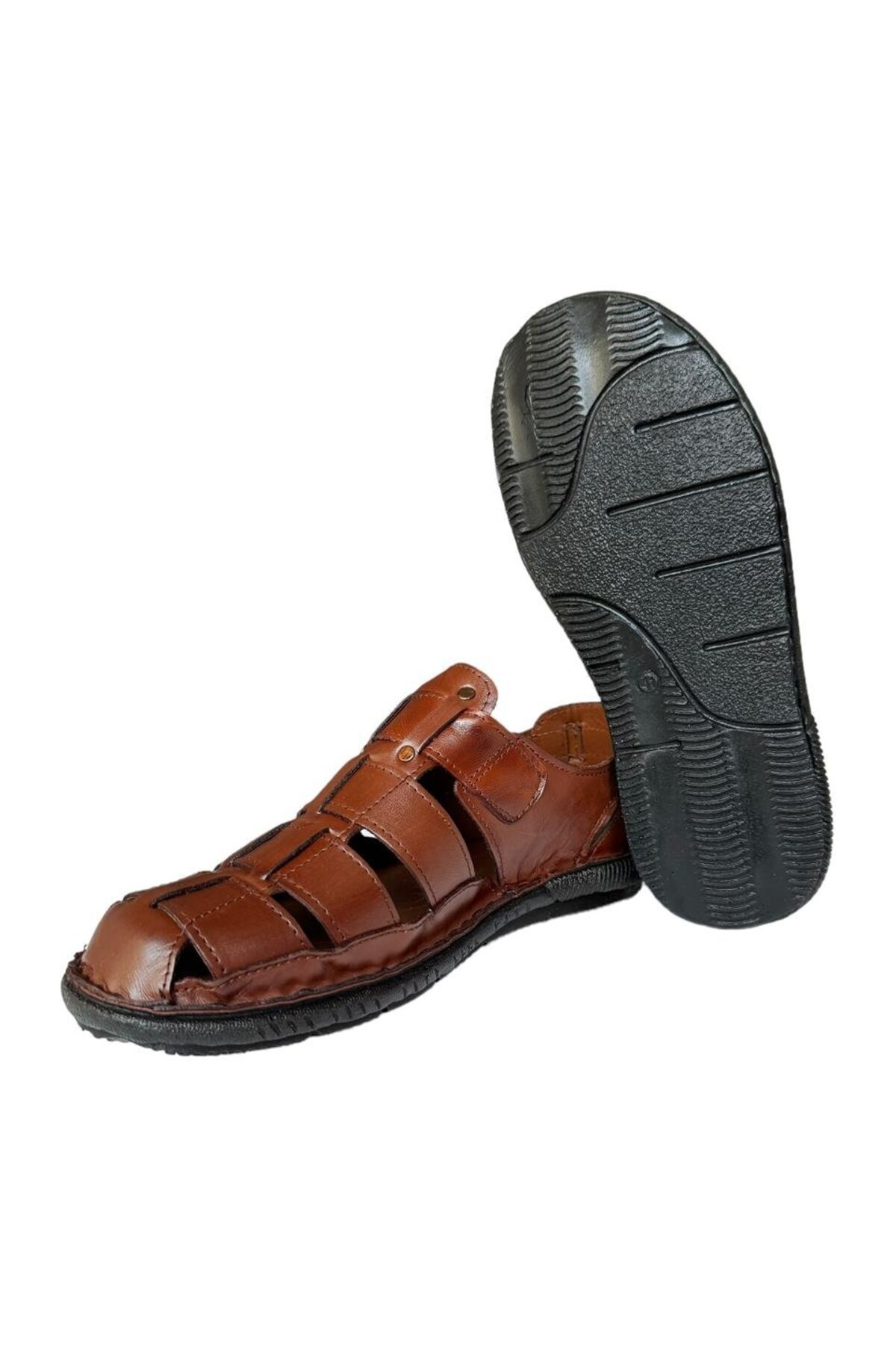 Liger-Sandale pentru bărbați din piele naturală - Sandale cu velcro 5