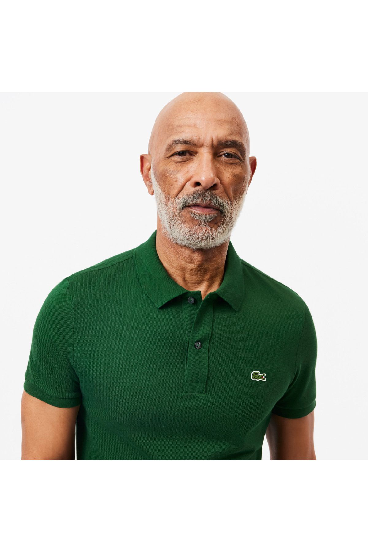تی شرت یقه پولو سبز مردانه Slim Fit Green Phlo اورجینال Lacoste