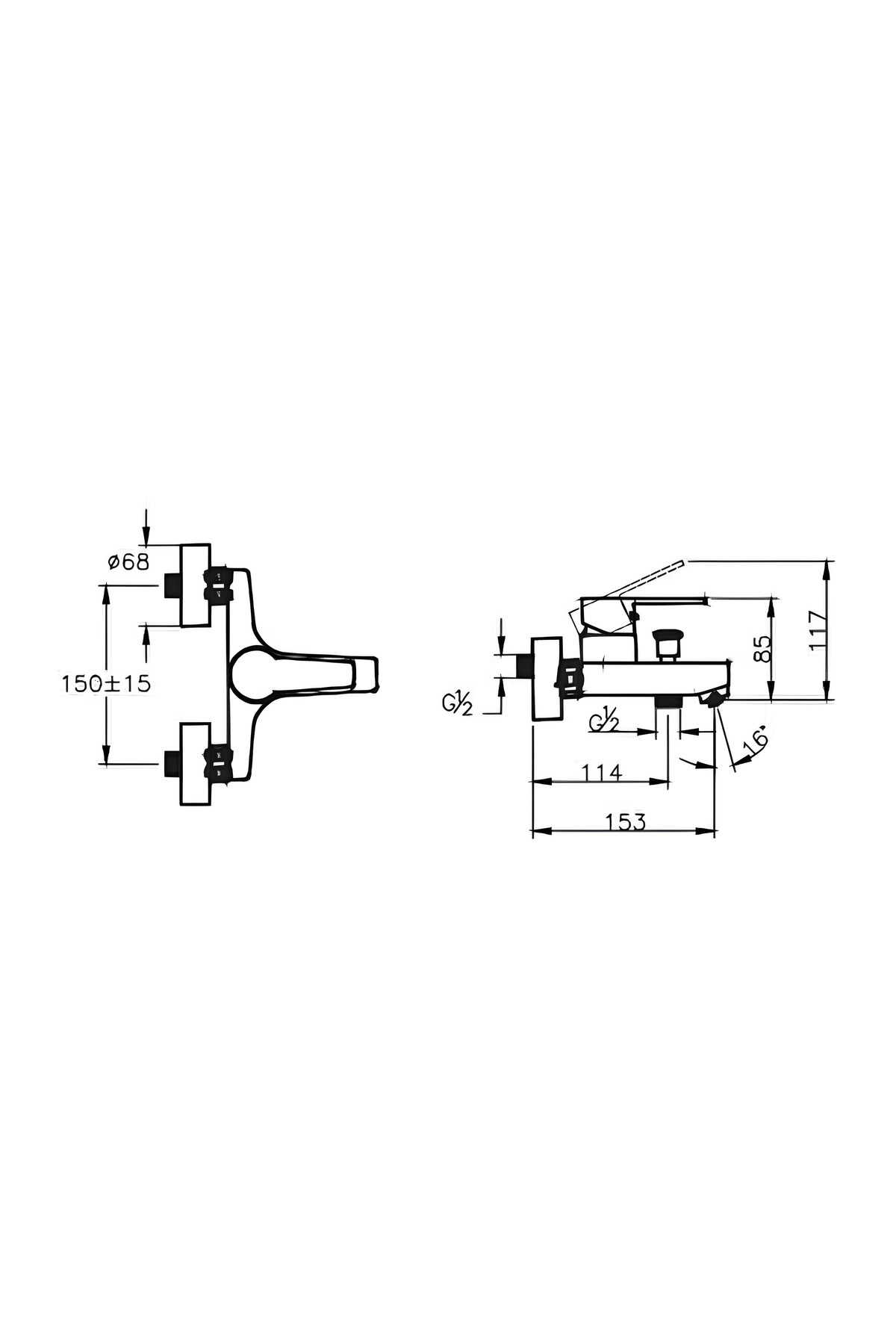 Artema-Nora S Faucet Set 3-Piece Bathroom-Washbasin-Sink 6