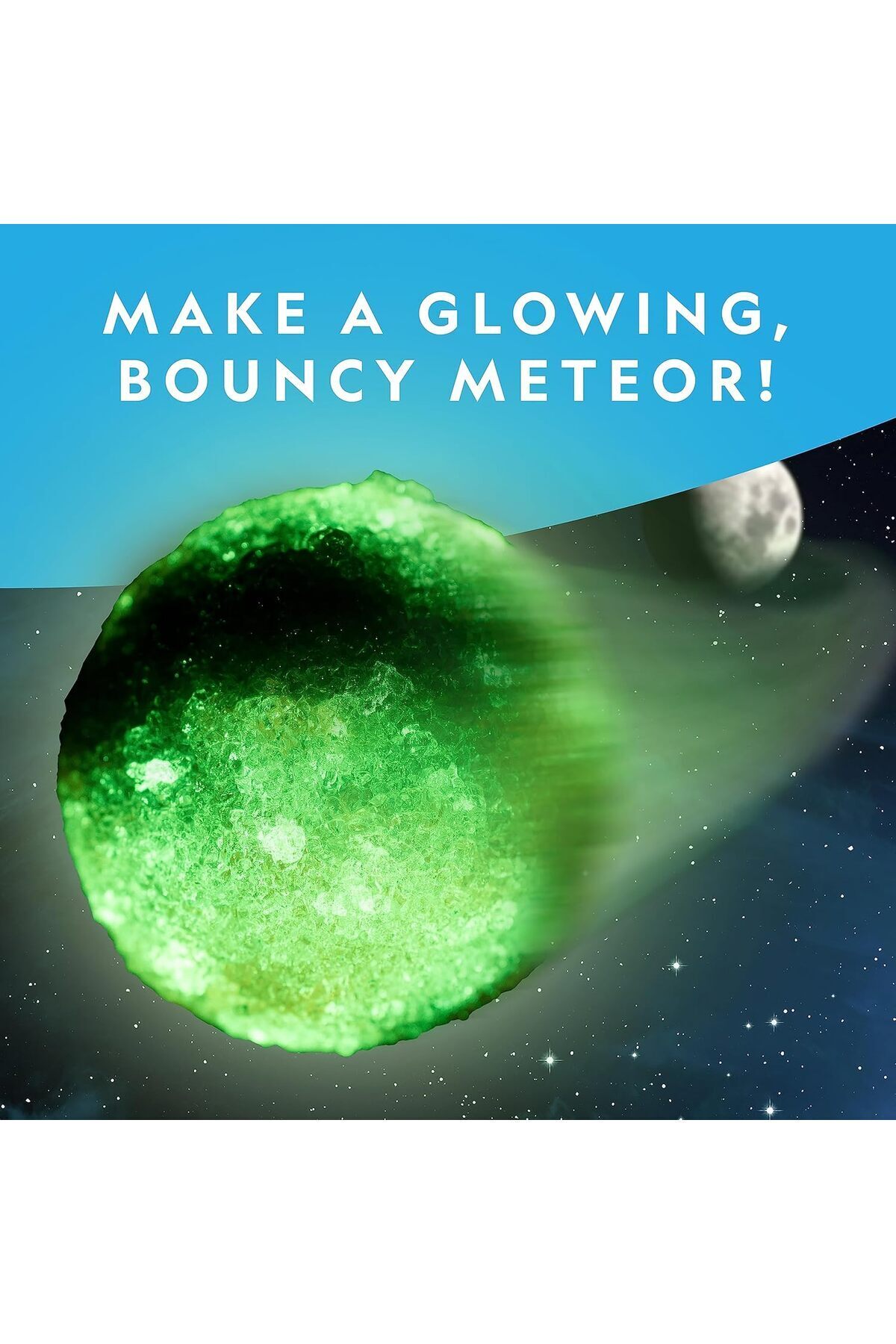 NATIONAL GEOGRAPHIC-Glow In The Dark Meteor Bouncy Balls for Kids - Thrilling Space Ball Craft Kit C 8