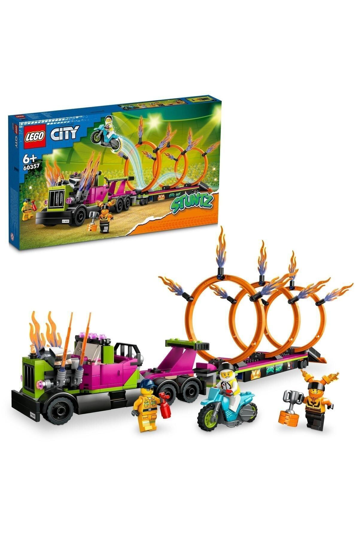 ® کامیون نمایش شهری و مسابقه دایره آتش 60357 – مجموعه ساختنی اسباب‌بازی خلاق (۴۷۹ قطعه)