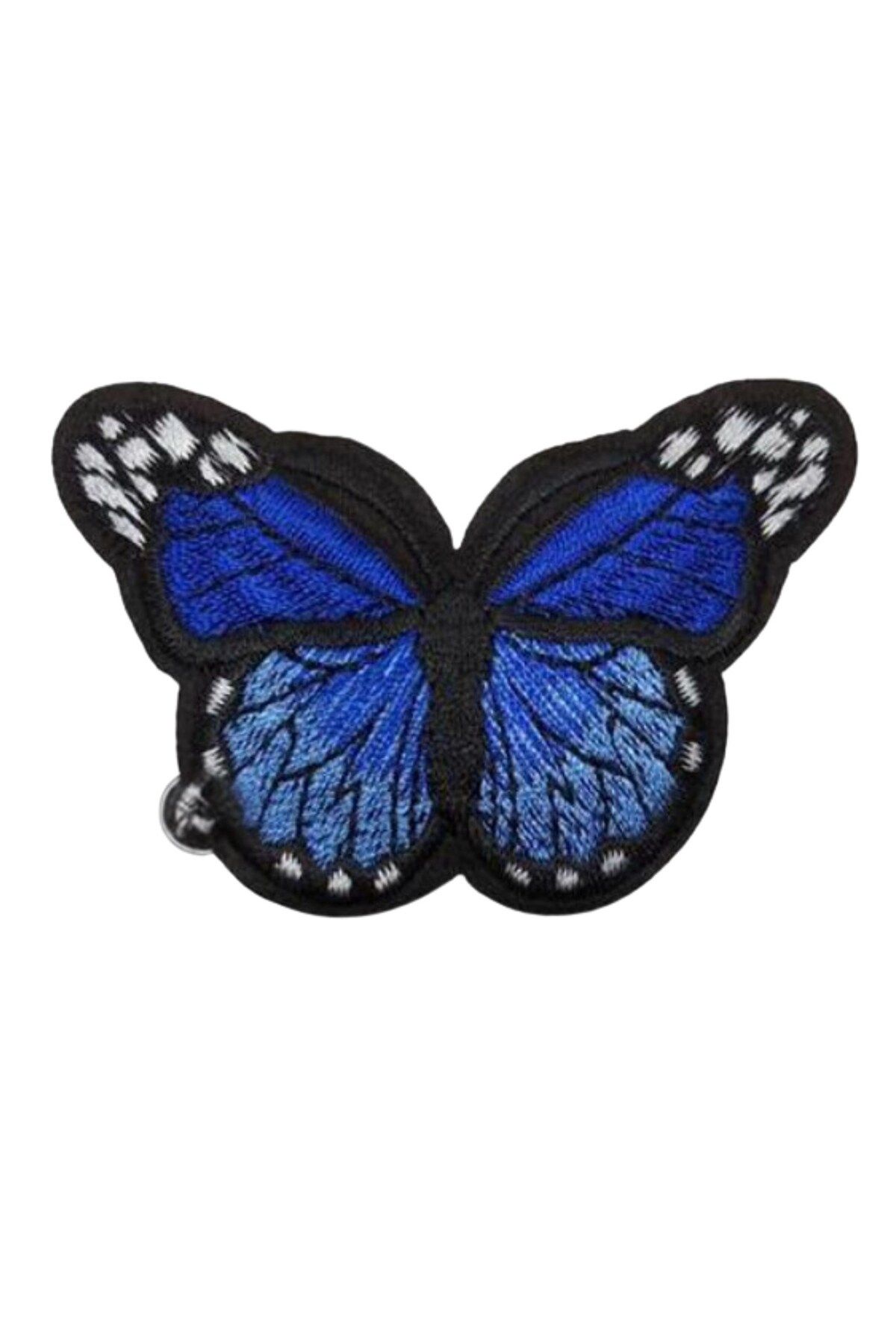 Allproduct Aplike Ütü İle Yapışan Kelebek Lacivert Arma 7x5 cm