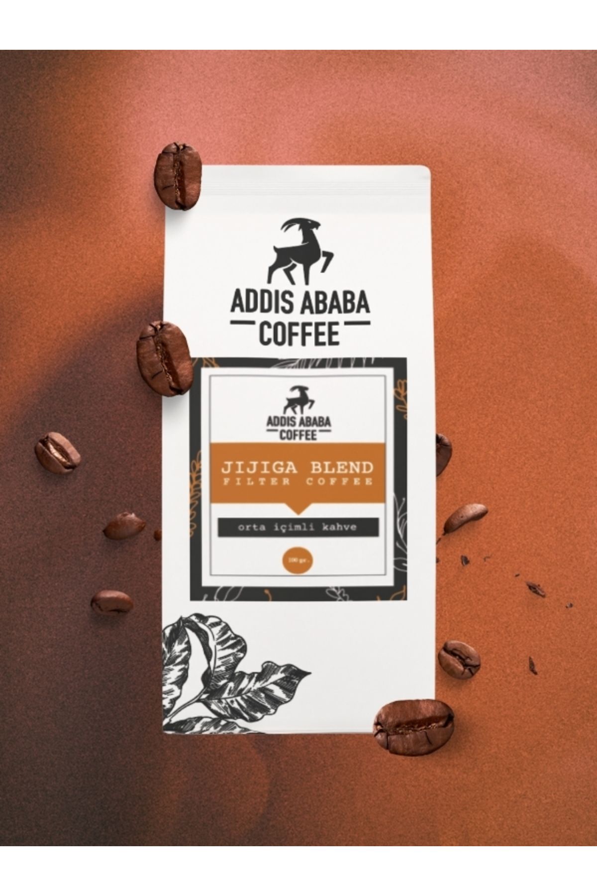 Addis Ababa Coffee-5x100 Gr Original Ethiopia Coffees - Core, Filter and Espresso Coffee 5