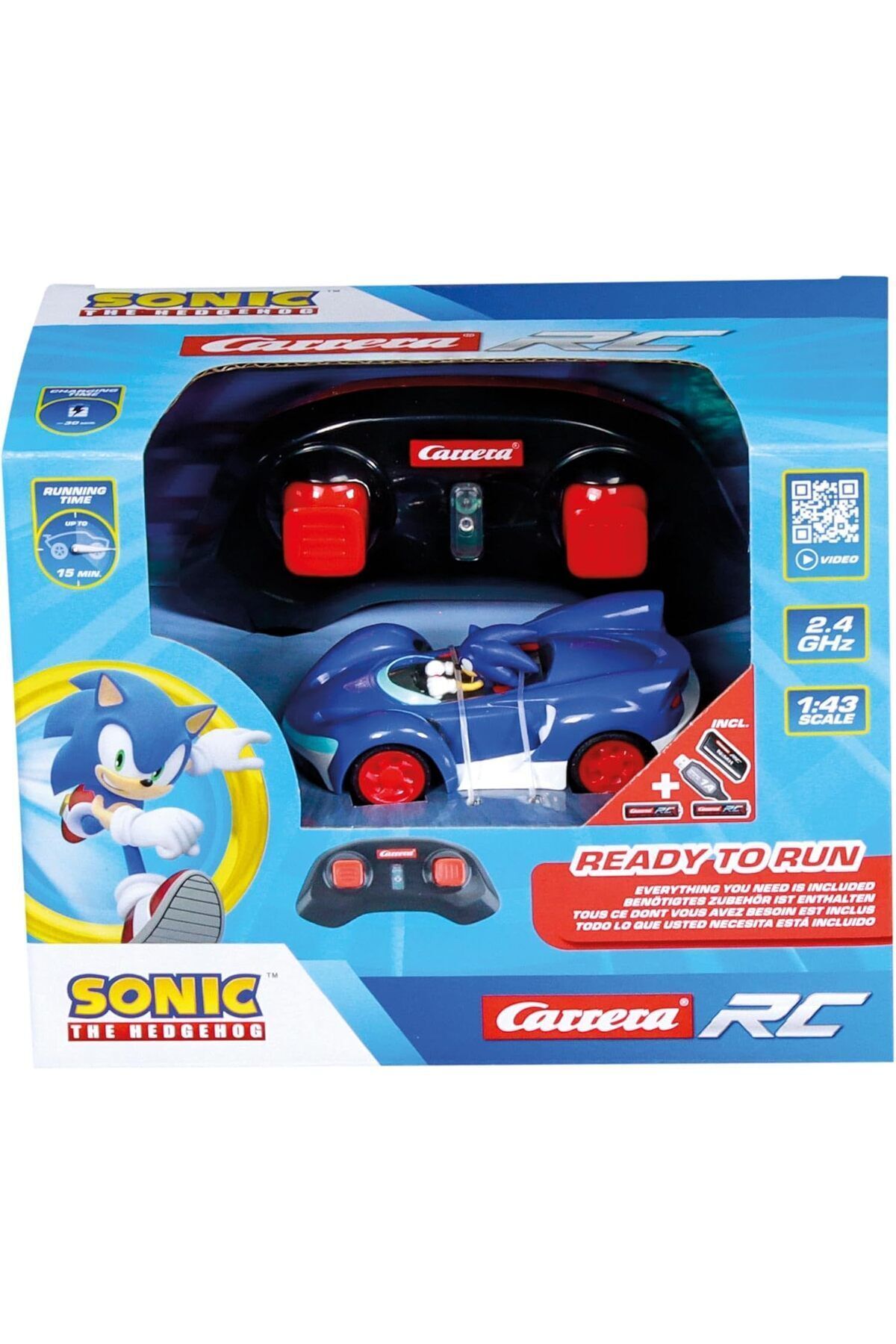Carrera-Team Sonic Racing Mini RC Sonic 1:43 Scale 1