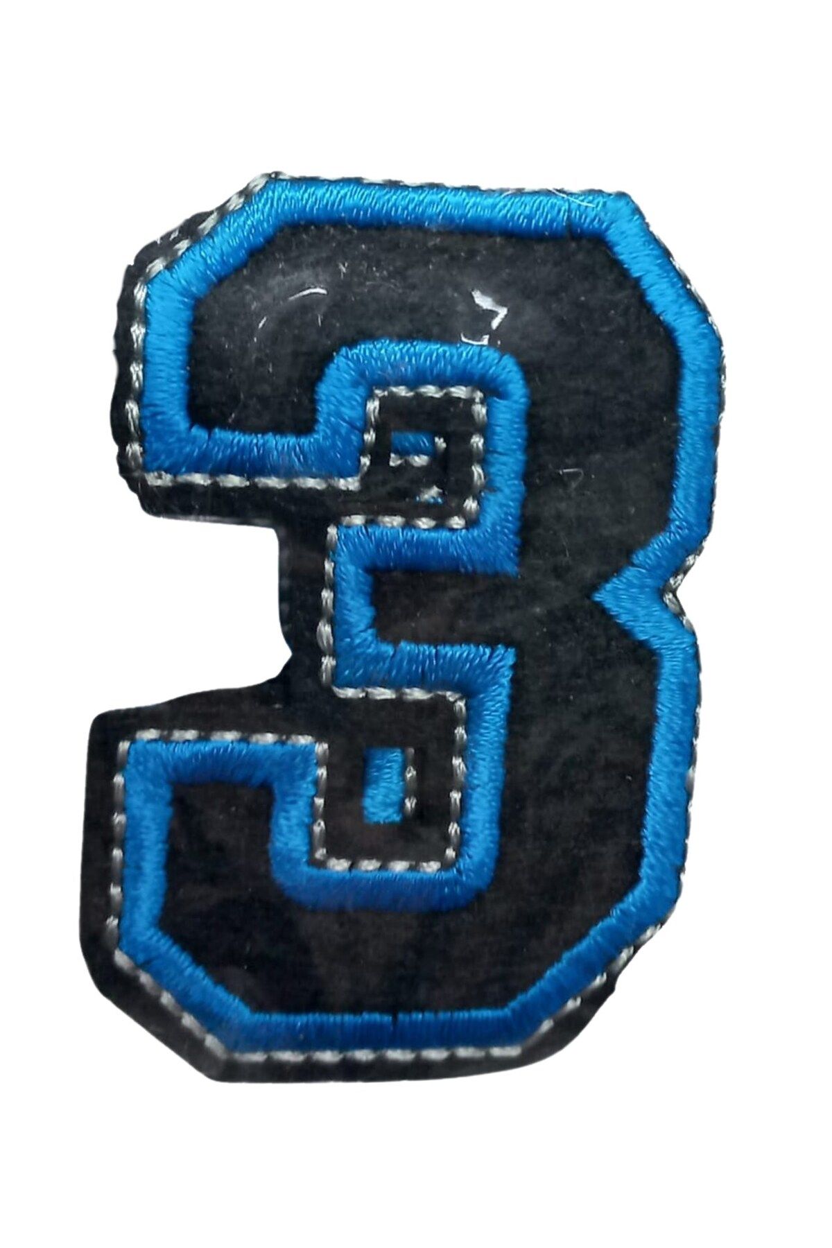 blueb Aplike Ütü İle Yapışan 3 Rakamı Arma 2,5x4 cm