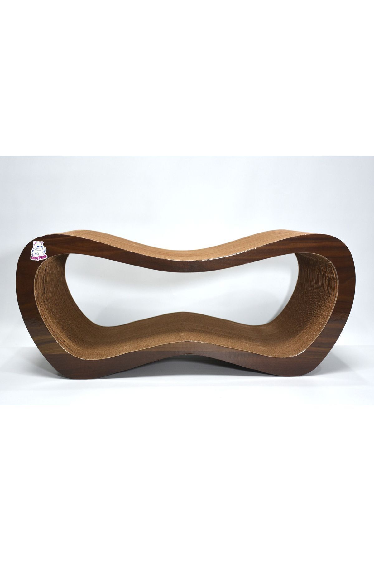 Lazy Paws-Cat Sofa for 4 - Cardboard Scratching - Horizontal Scratching - Wood Pattern 3