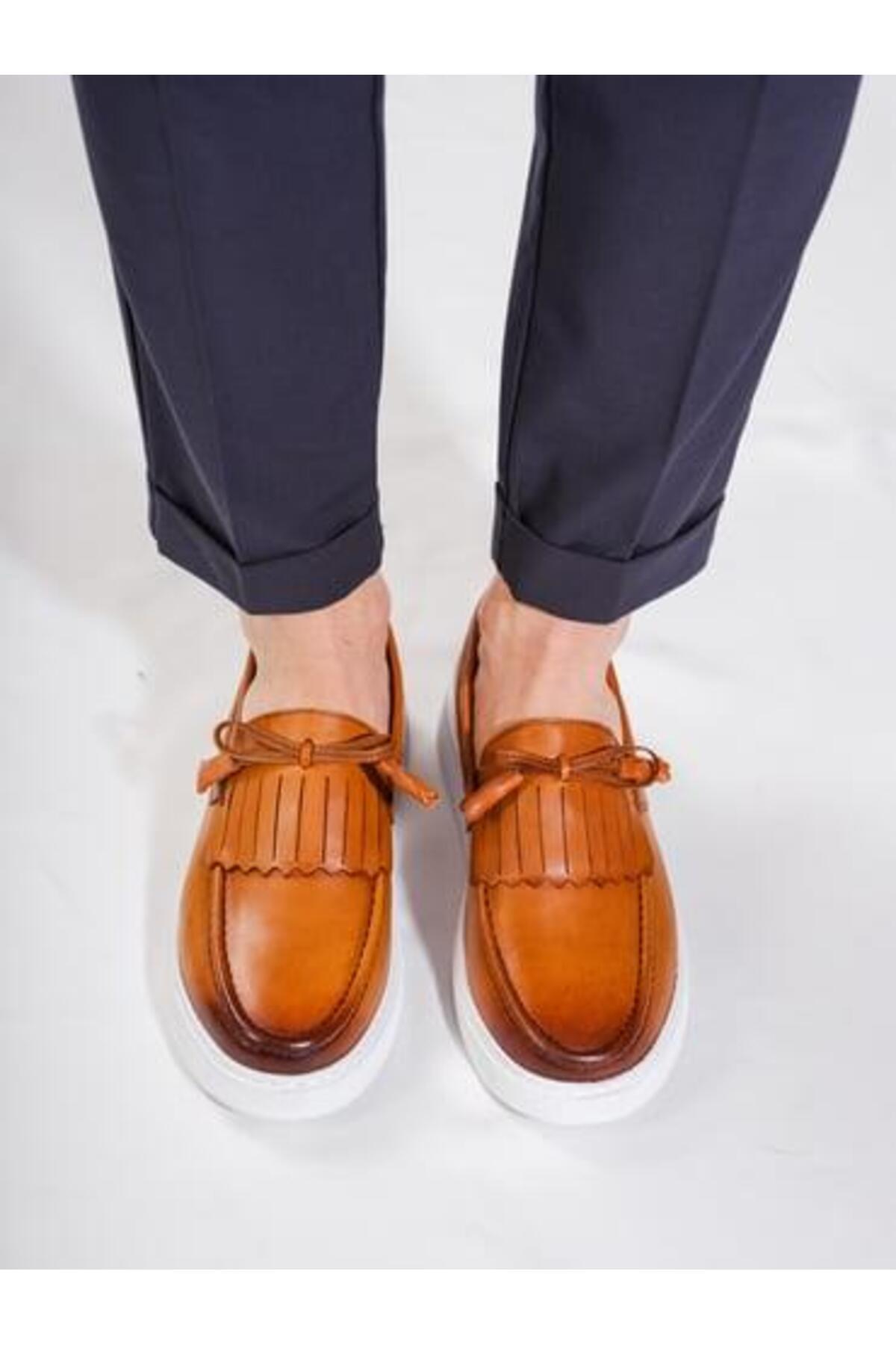 Byterre Firenze Hakiki Deri El Yapımı Taba Loafer Ayakkabı görsel 4