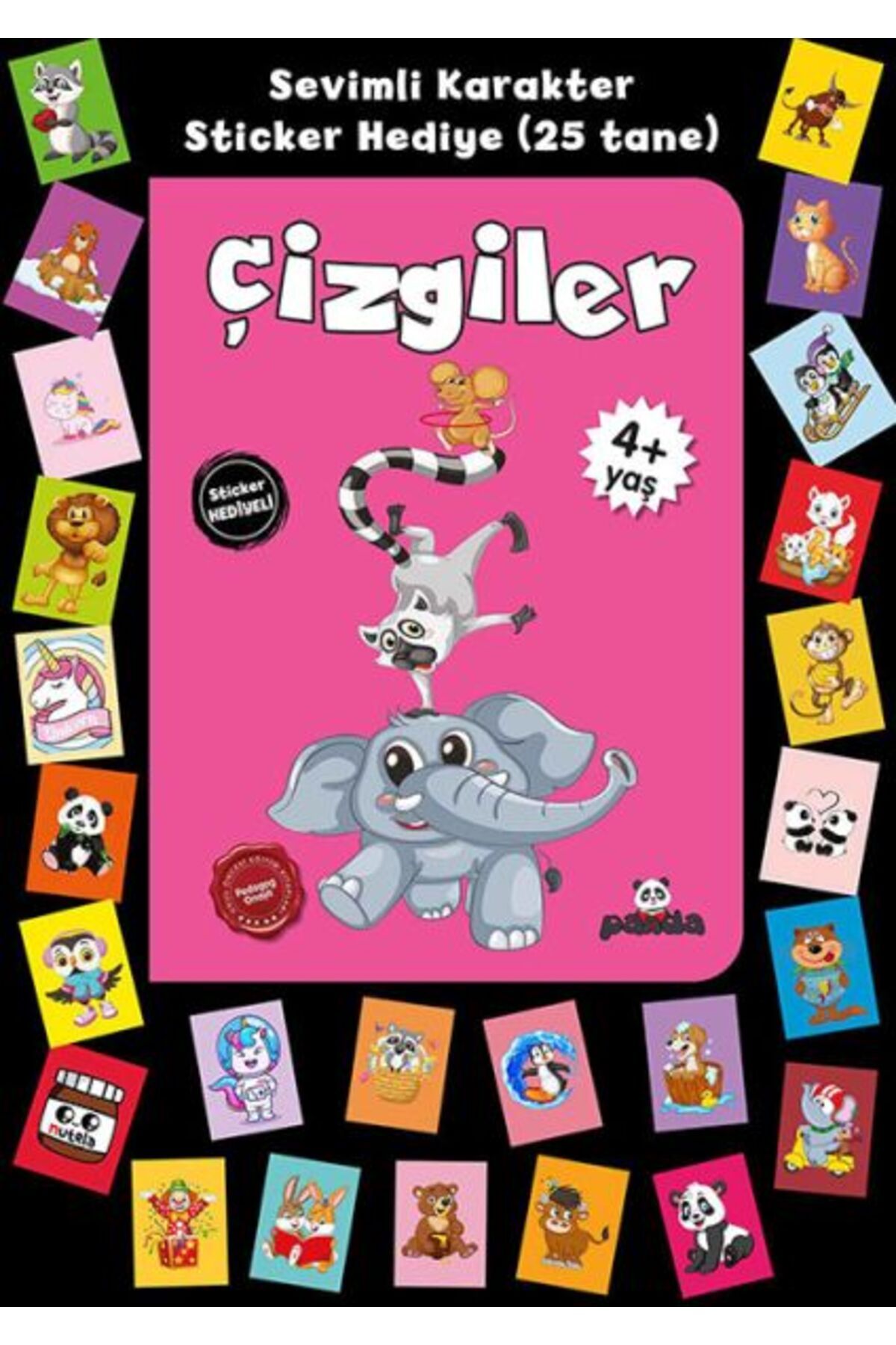 Beyaz Panda Yayınları Stickerlı 4+ Yaş Çizgiler