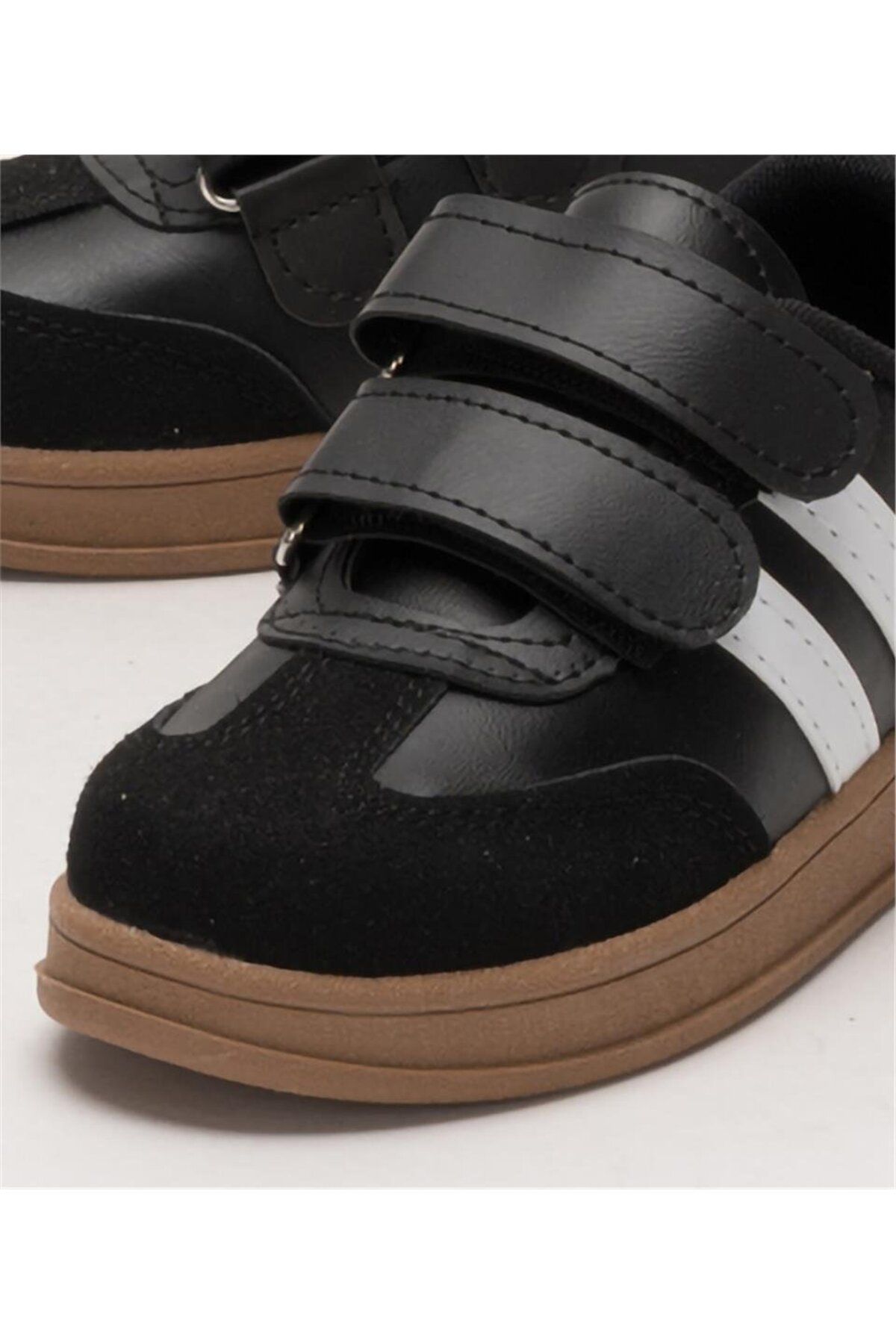 Liger-Unisex pohodlné lehké dětské sportovní boty na suchý zip ČERNÁ 5