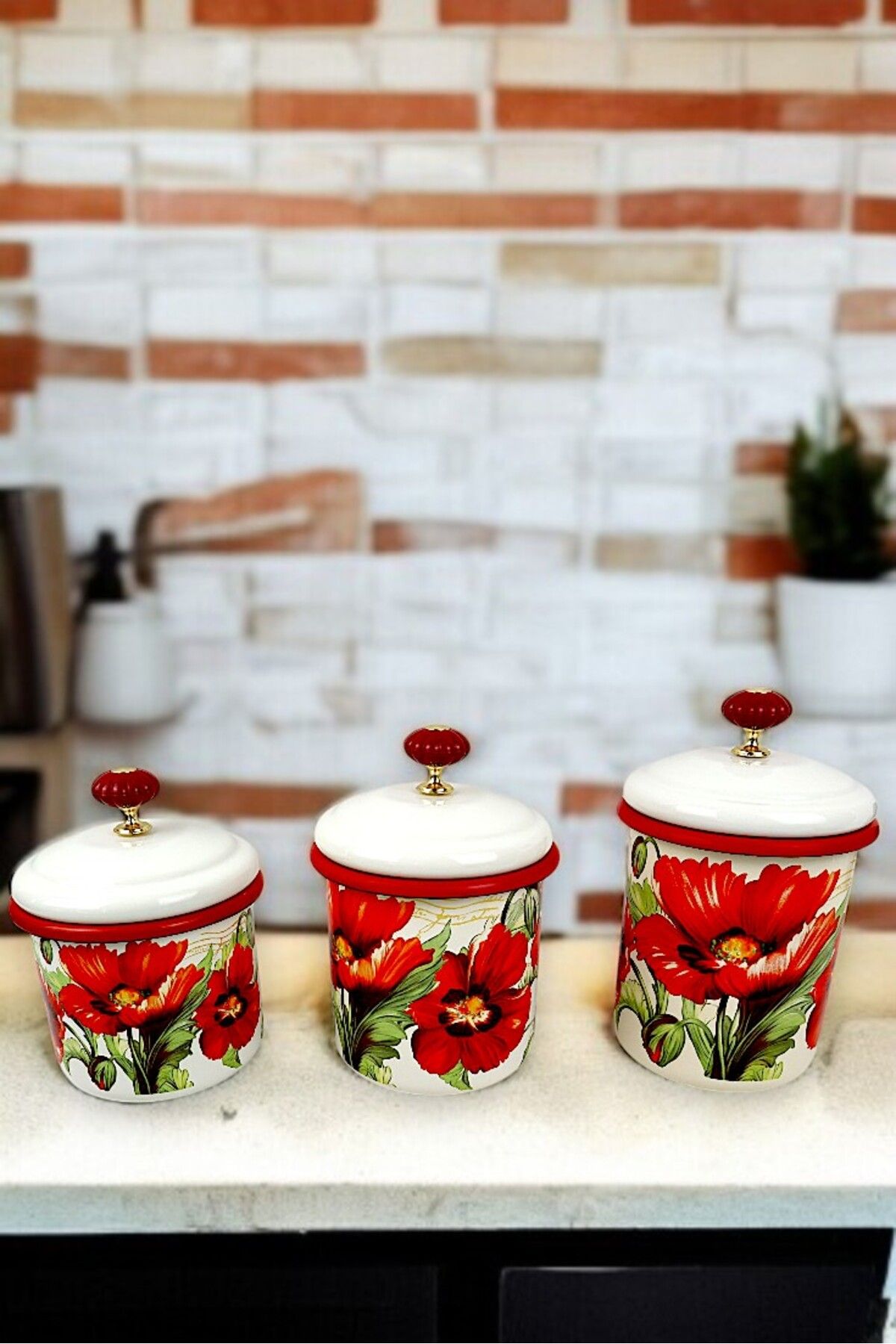 İnci Emaye-Enamel Jar with Lid-1 /-1.3 / -1.5 Liter-Spice Jar, Dowry, Yogurt Fermentation, Multi-Purpose Jar 2