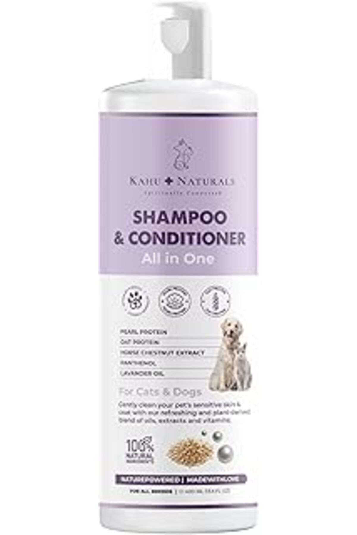 Mu Art Ahşap Kahu Naturals All In One Şampuan Nemlendirici, Köpek Ve Kedi, İnci Ve Yulaf Proteini, At Kestanesi,