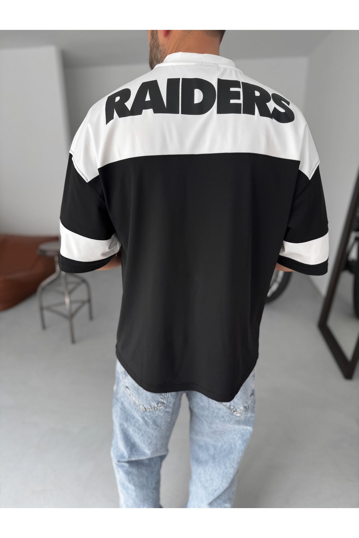 BYBASICMAN-Black 19 Printed Oversize Jersey Pm-11 5