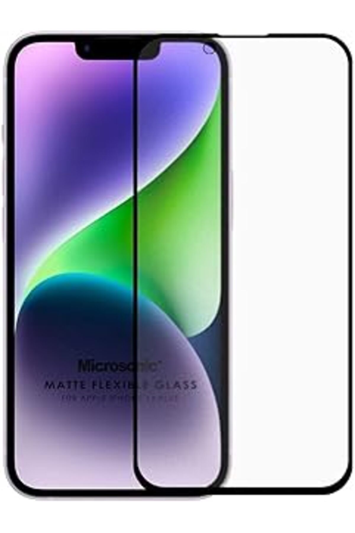 Pazarcan Microsonic Apple Iphone 14 Plus Seramik Matte Flexible Ekran Koruyucu Siyah
