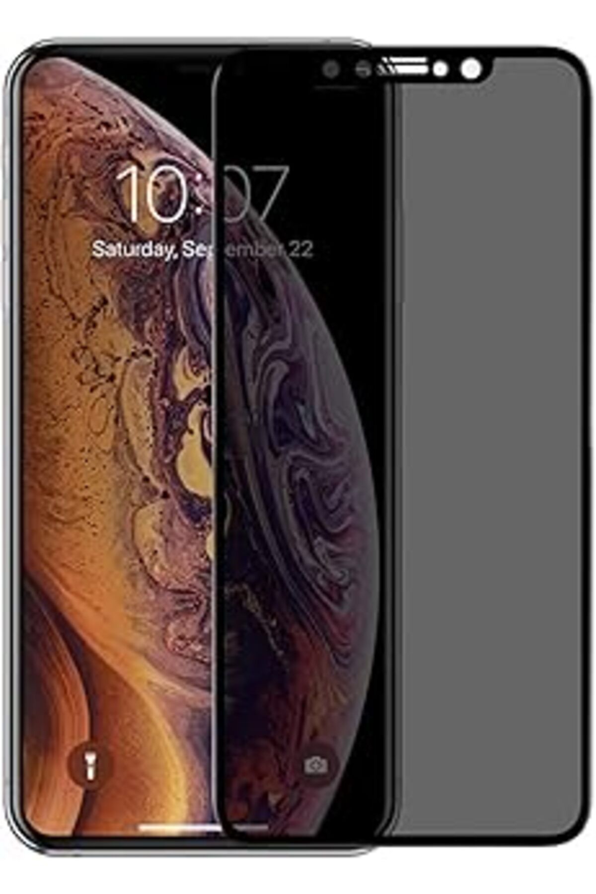 Roses Store Microsonic Apple Iphone Xs Privacy 5D Gizlilik Filtreli Cam Ekran Koruyucu Siyah
