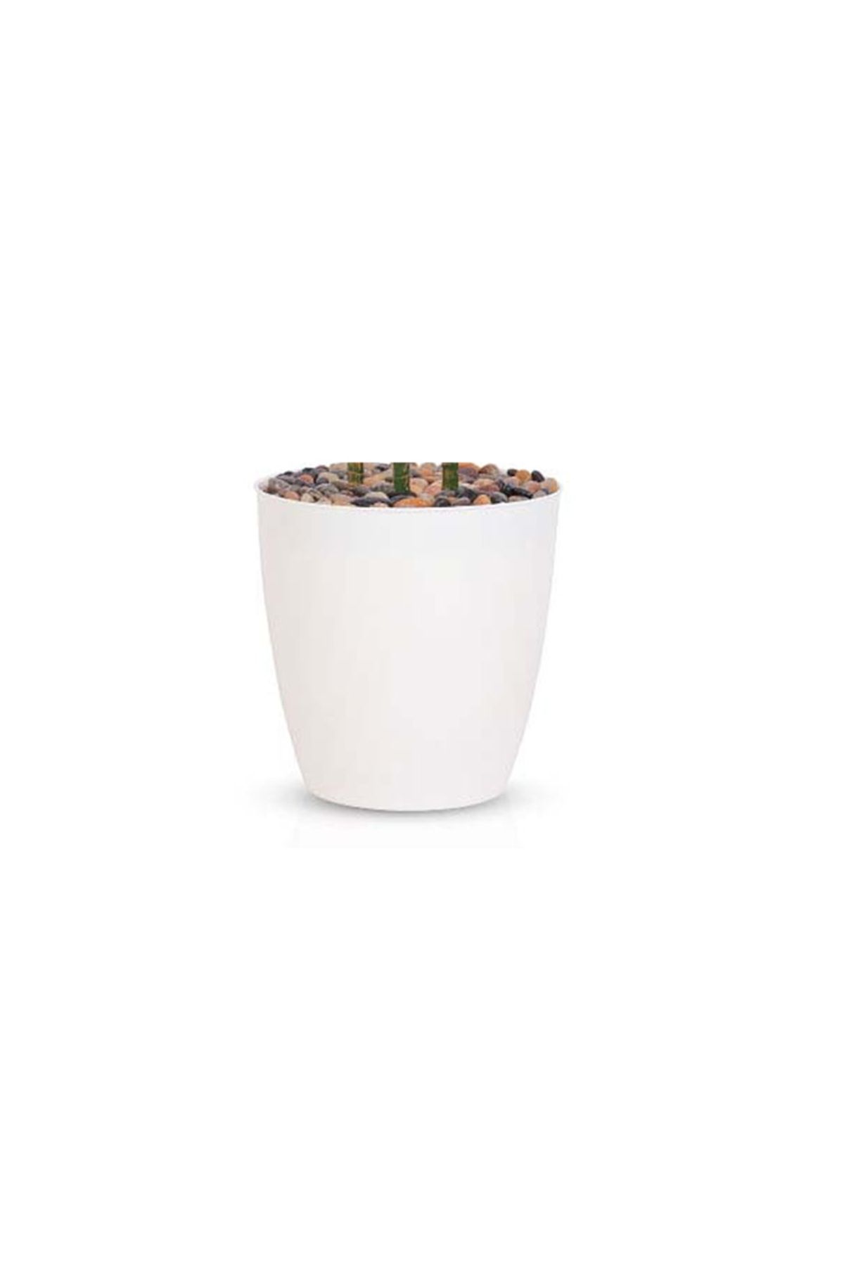 Generic-Artificial palm tree 110 cm (3 branches) with a cylindrical plastic stand 3