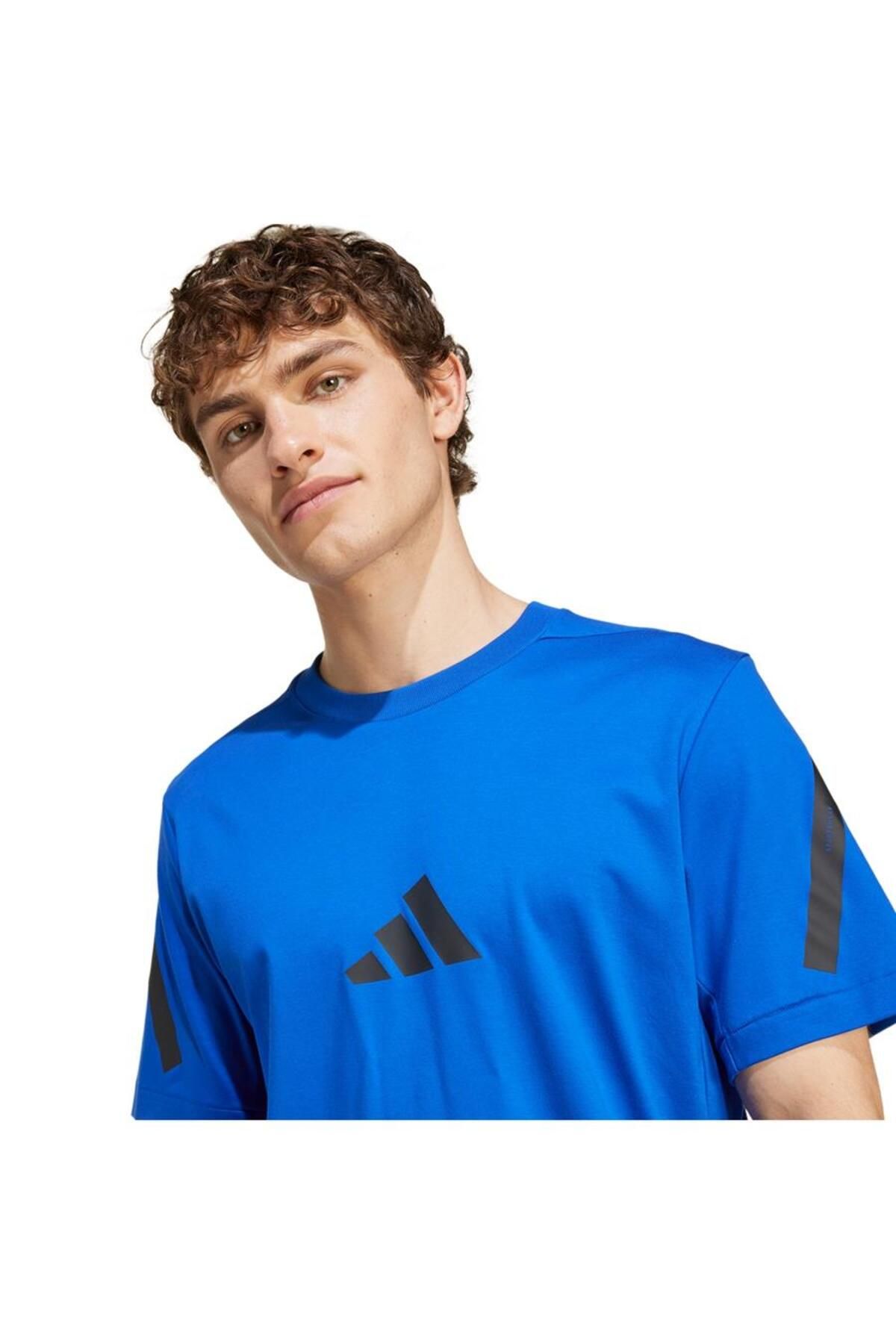 adidas-Μπλε ανδρικό μπλουζάκι M Z.n.e. Μπλουζάκι Tee Jf6543 Μπλε Ανδρικό T-shirt M Z.n.e. Μπλουζάκι Jf6543 6
