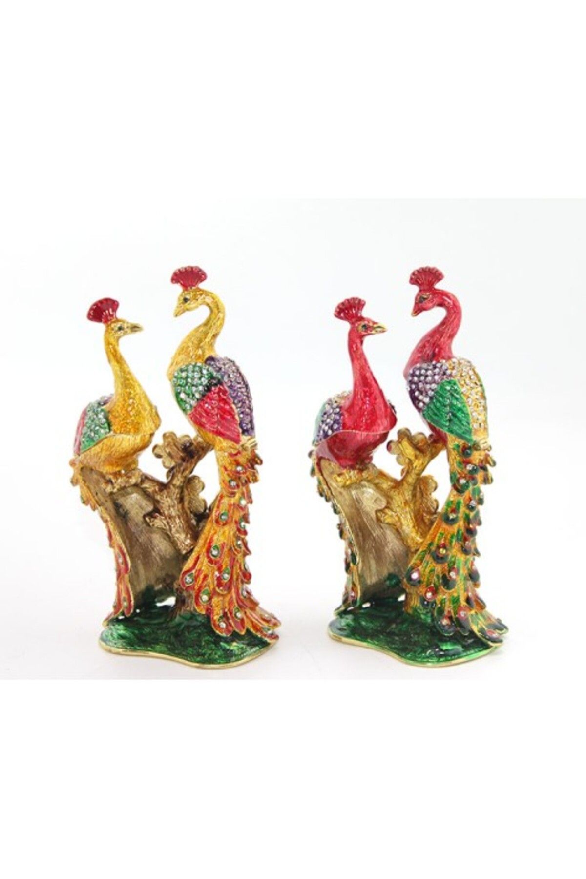 Mu Art Taşlı Tavuskuşu Figürü