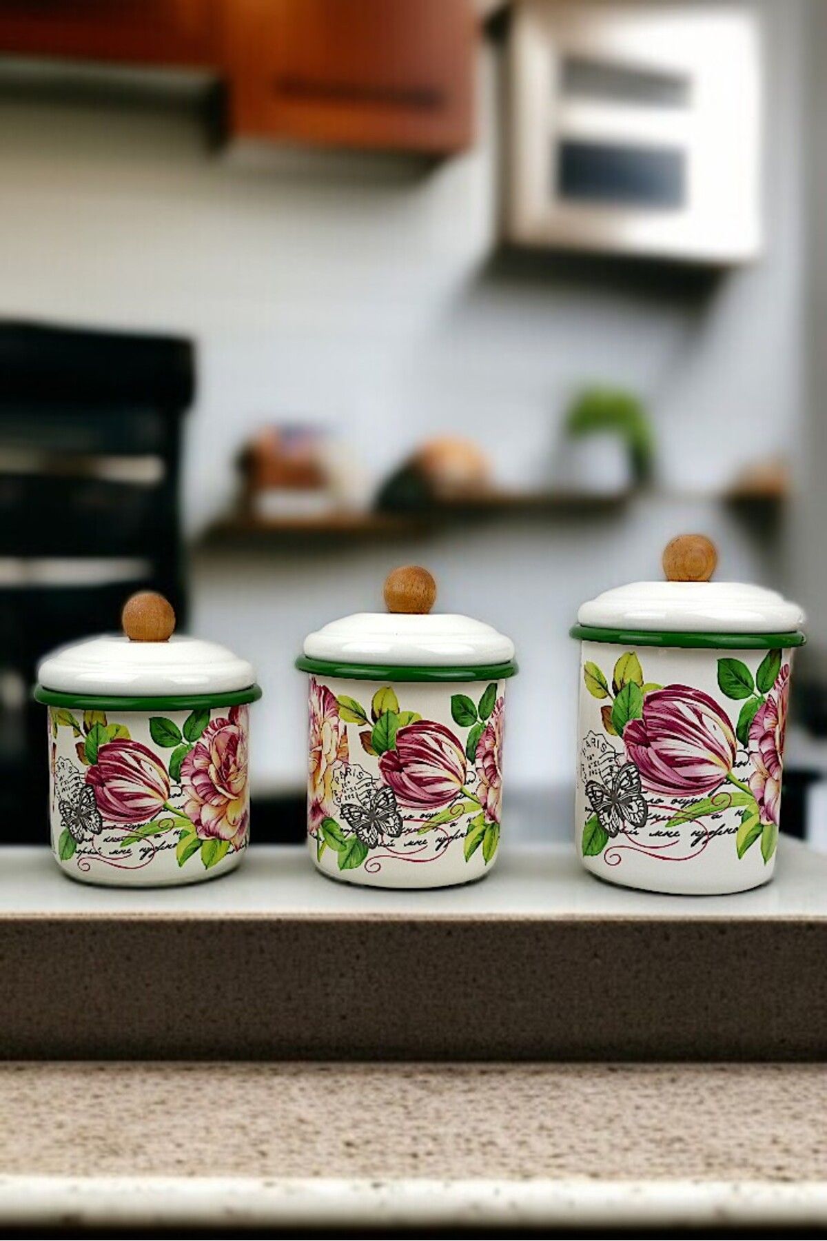 İnci Emaye-Enamel Jar with Lid-1 /-1.3 / -1.5 Liter-Spice Jar, Dowry, Yogurt Fermentation, Multi-Purpose Jar 2