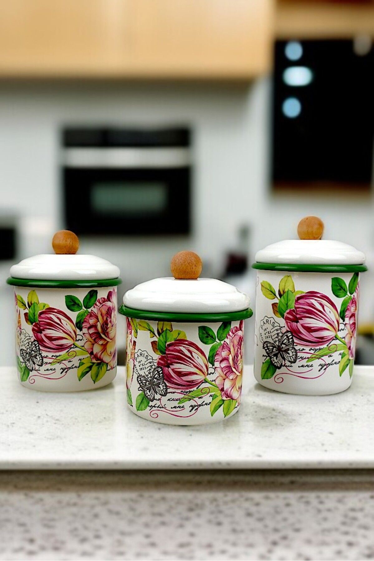 İnci Emaye-Enamel Jar with Lid-1 /-1.3 / -1.5 Liter-Spice Jar, Dowry, Yogurt Fermentation, Multi-Purpose Jar 8