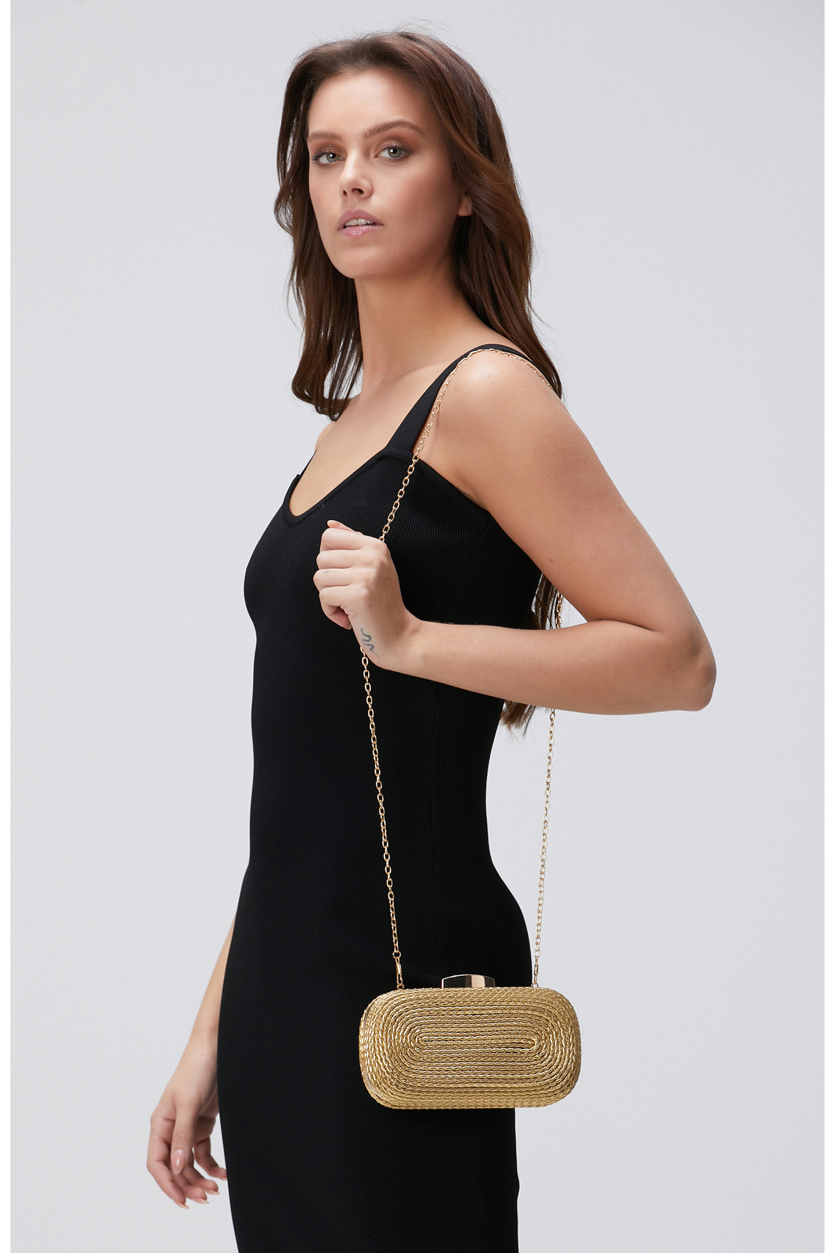 Network Gold Kadın Clutch görsel 2