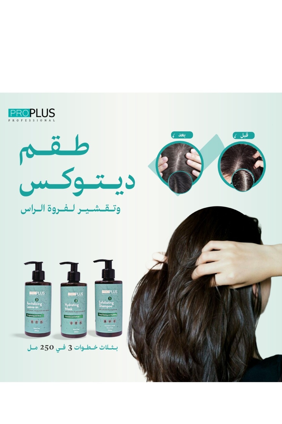 Pro Plus Professional-3-Step Detox Scalp Scrub Kit 250ml 1