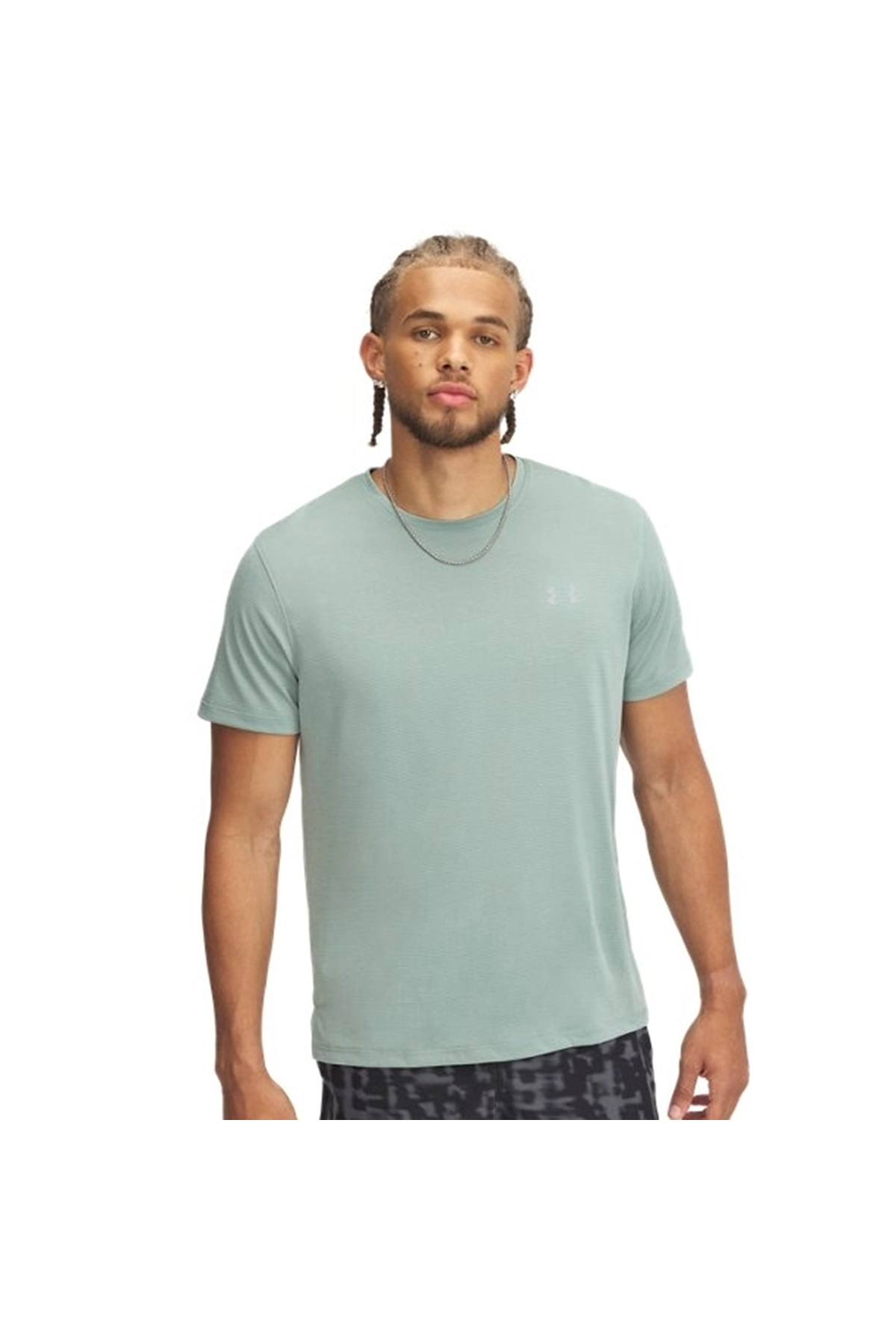 آندر آرمور تی‌شرت مردانه طرح کژوال سبز لانچ کد ۱۳۸۲۵۸۲-۳۴۸