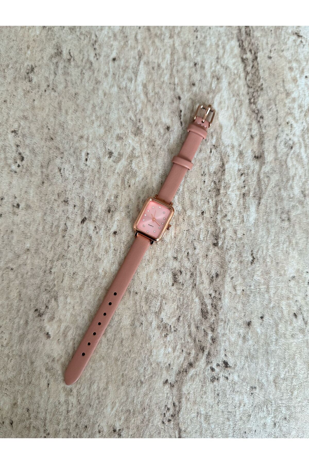 QUARTZ Vintage Kadın Minimal Saat Pembe Kadın Saat