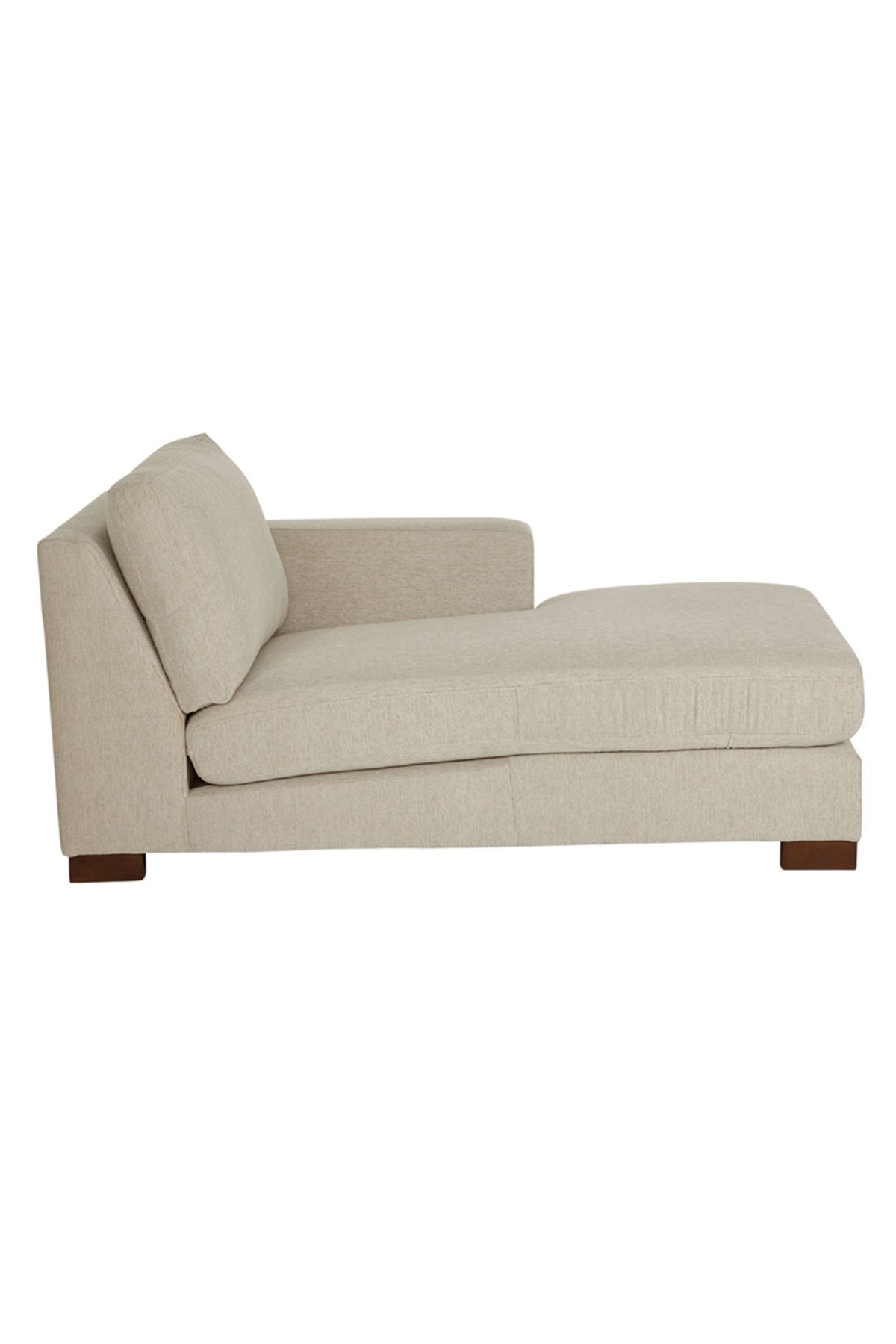 soufa dibaj-Right Corner Sofa with Left Armrest Upholstered in Linen - Off White 2